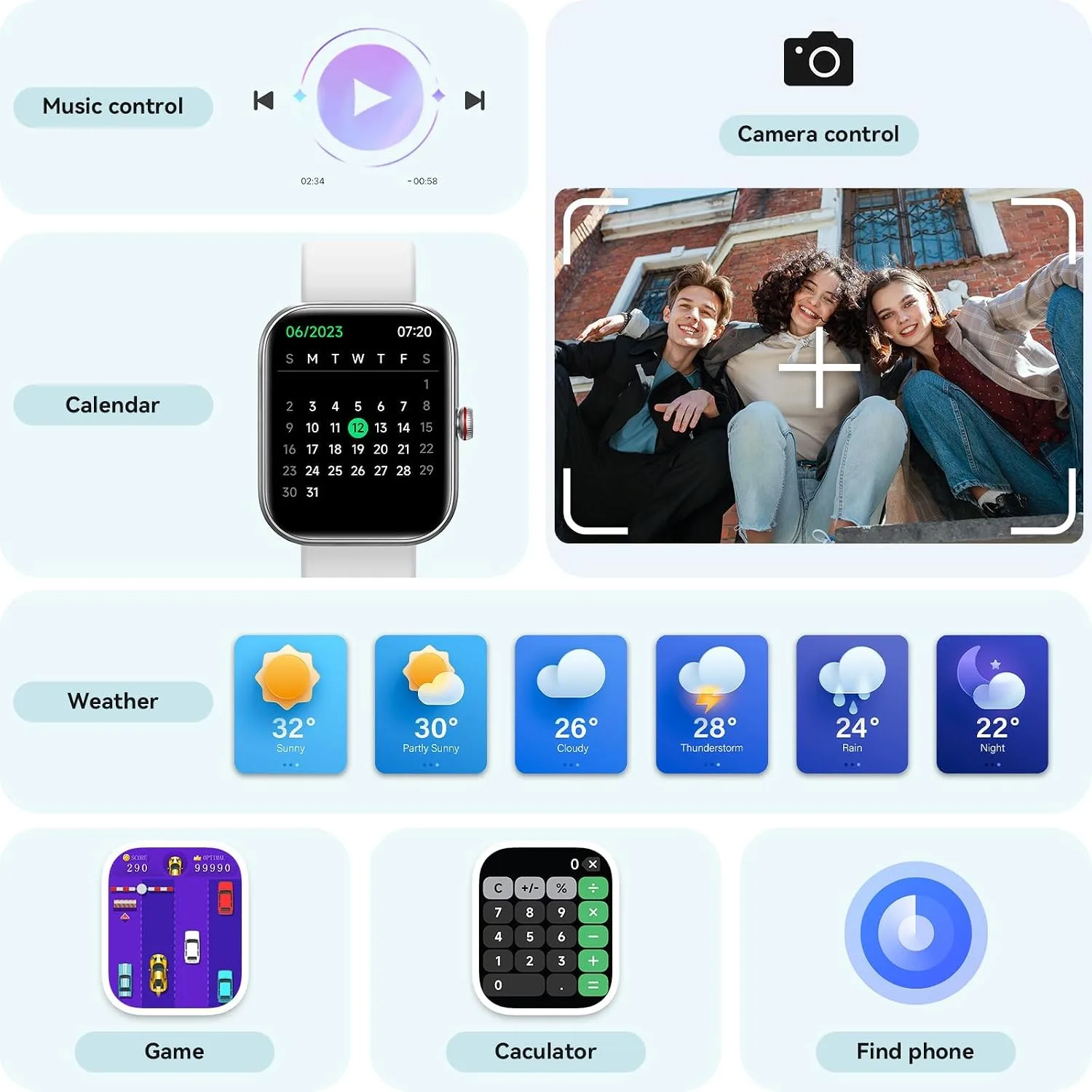 Smart Watch for Women Men, Smartwatch for iPhone & Android Bluetooth (Answer/Call) Built-in Alexa, 1.91" HD Fitness Tracker with 105+ Sport Modes, IP68 Waterproof, Sleep/Heart Rate/Stress Monitor
