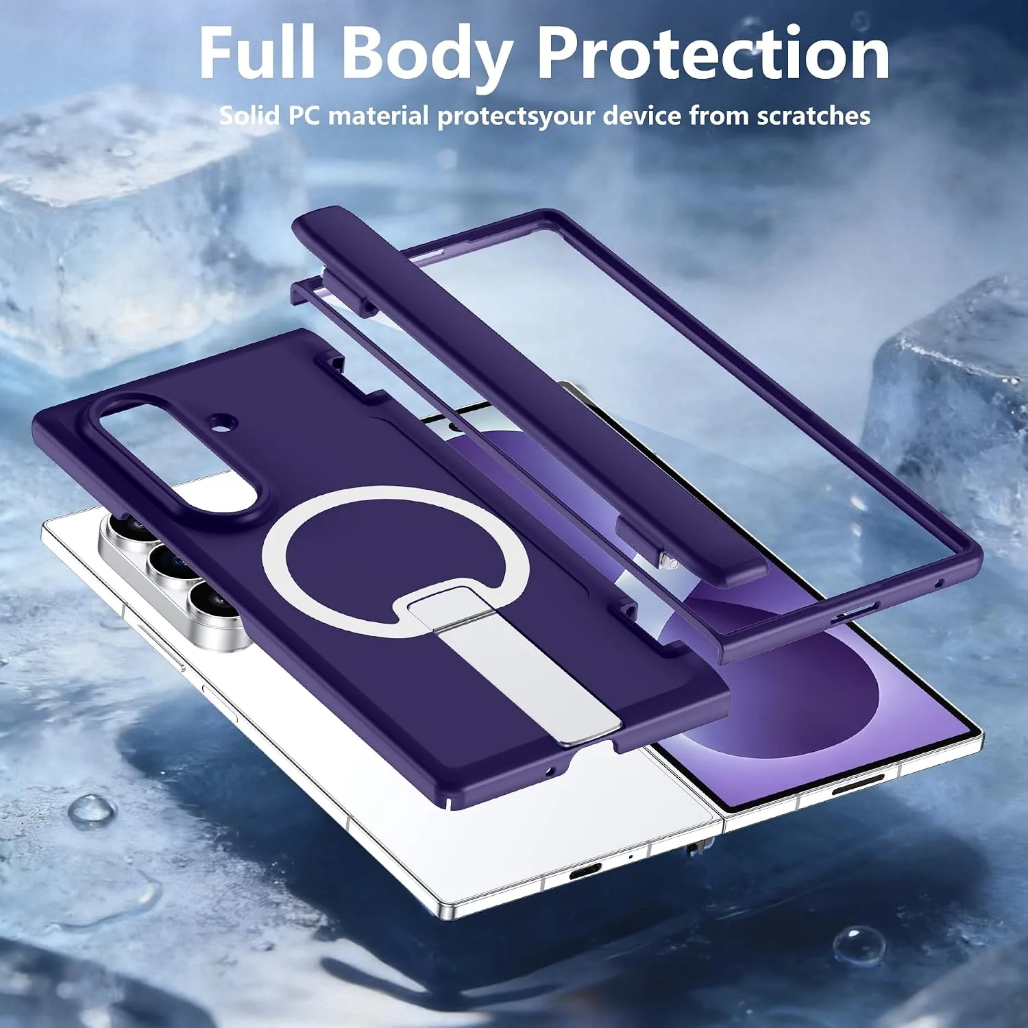 For Samsung Galaxy Z Fold 8 Ultra Case with Kickstand & Screen Protector