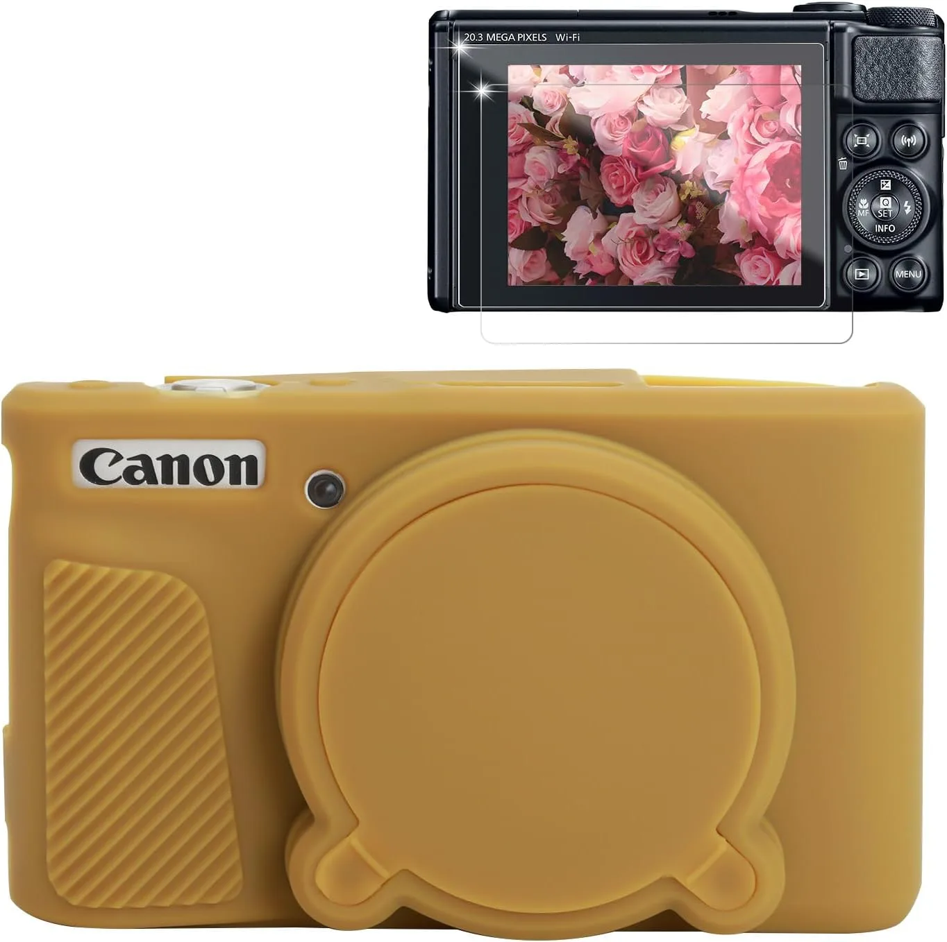 Case for Canon PowerShot SX740 HS, SX730 Camera - Mustard Yellow