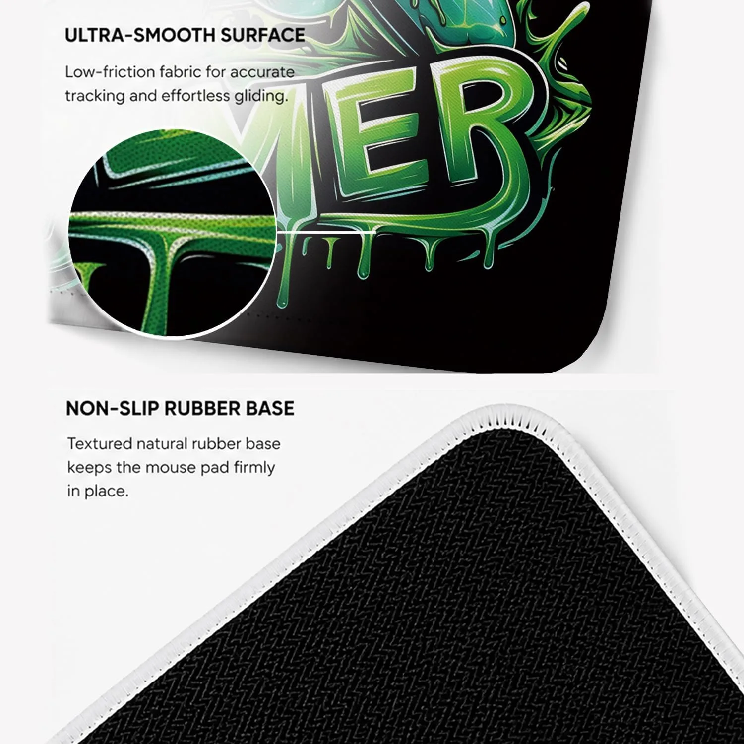 HONLUNG Gamer Mouse Pad, Gaming Game Controller Mouse Pad, Gaming Desk Accessories, Gamer Gift for Boys, Teens and Men, Non-Slip Rubber Base, Stitched Edges, Small Mousepad,9.4x7.9 Inch