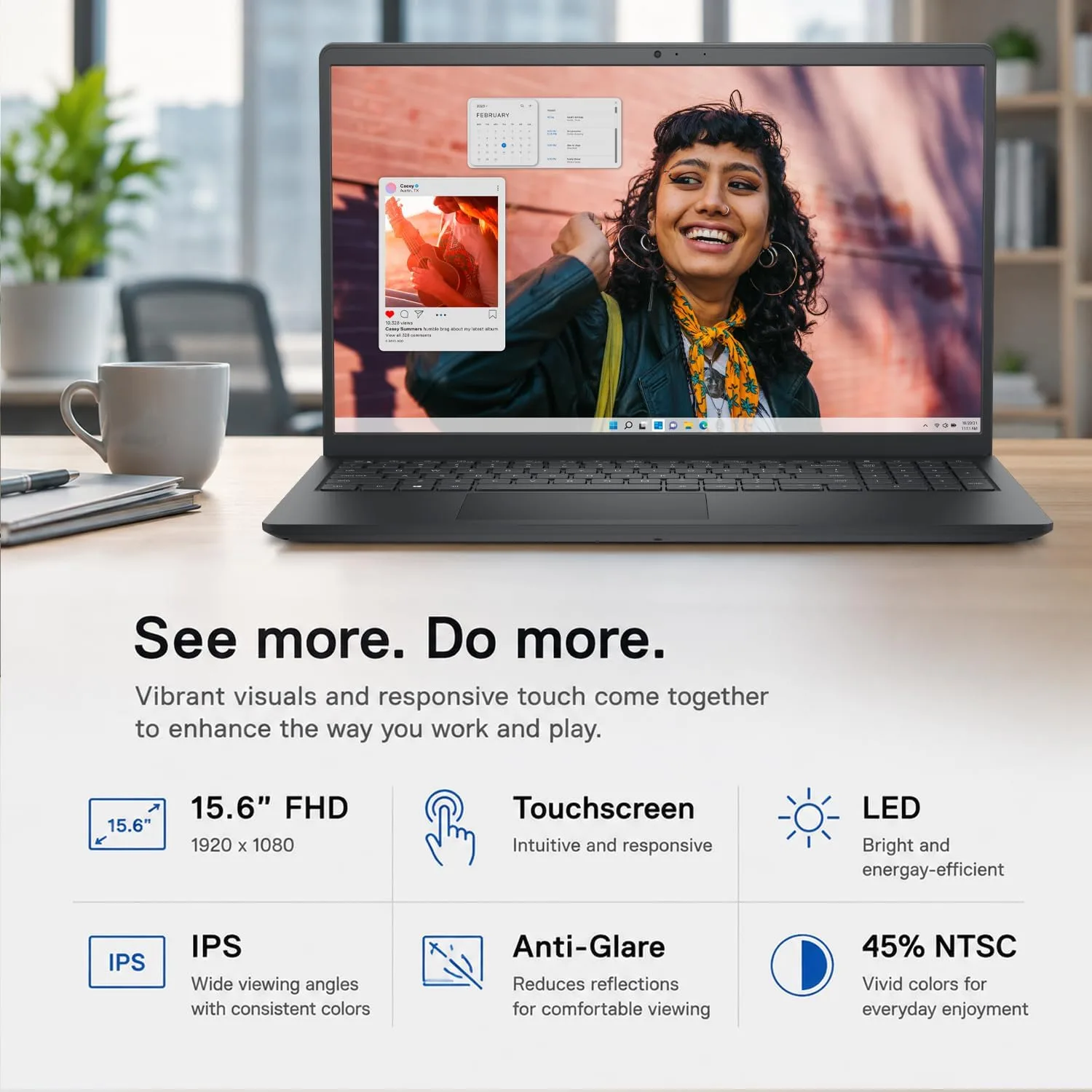 Dell Inspiron 15 Laptop, 15.6" Touchscreen, Intel Core i5-1334U, 16GB/1TB