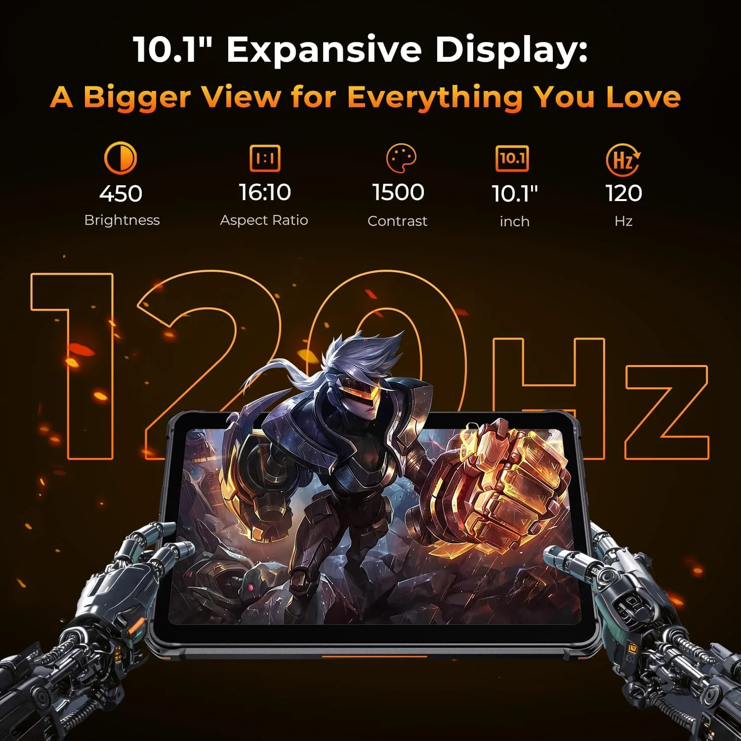 HOTWAV R7 Pro Rugged Tablet, 20GB+256GB Android 16 Waterproof Tablet