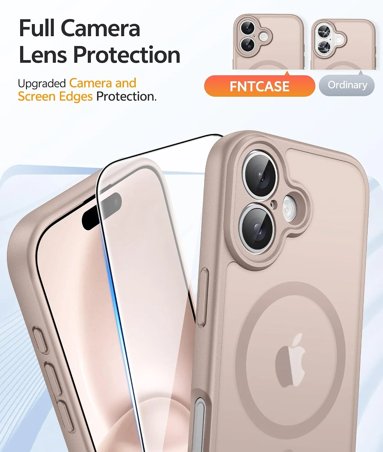 FNTCASE for iPhone 16 Case, Fit for Magsafe, Desert Gold