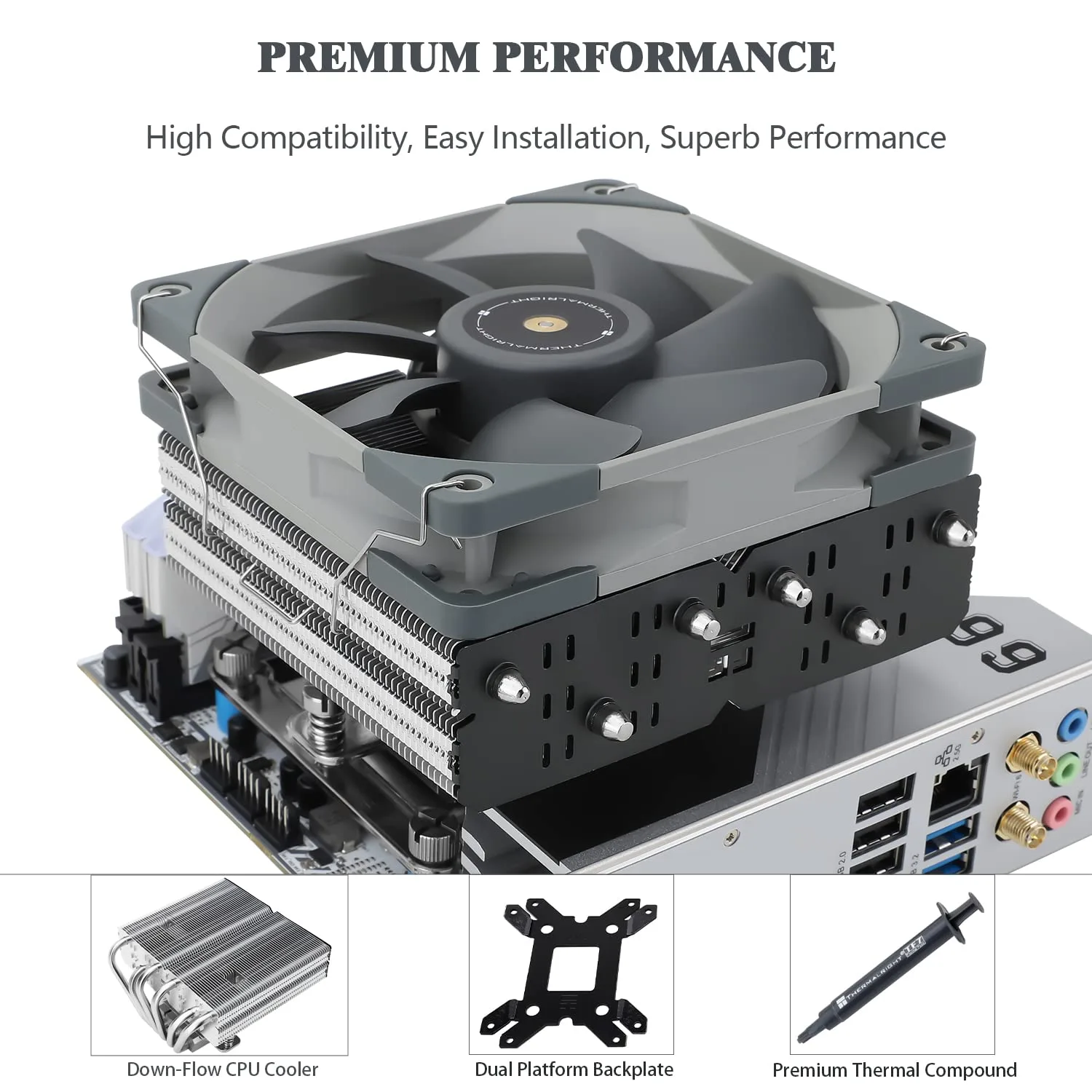 Thermalright SI-100 Low Profile ITX CPU Air Cooler, 6×6mm Heat Pipes