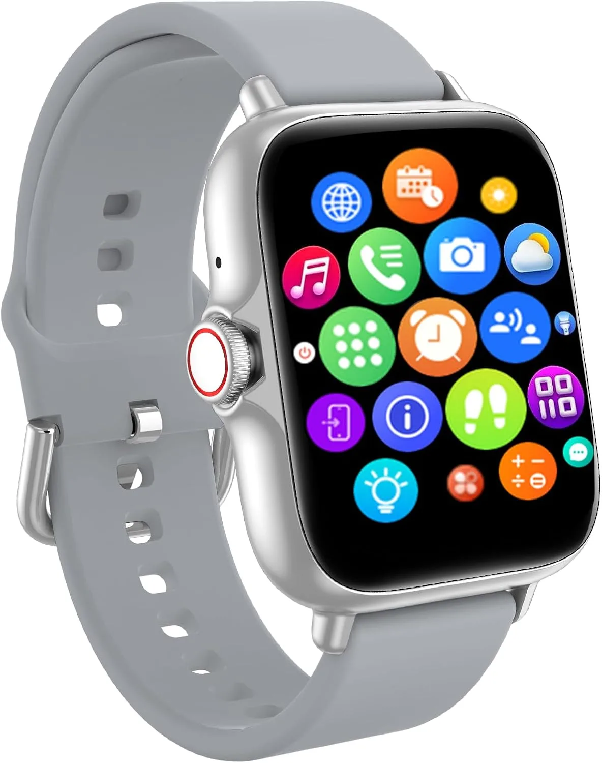 Smart Watch, 1.83" Upgraded Full Touchscreen Smartwatch for Android iPhones with Multiple Sports Fitness Tracker with Smart Watches for Women Men (Silver)