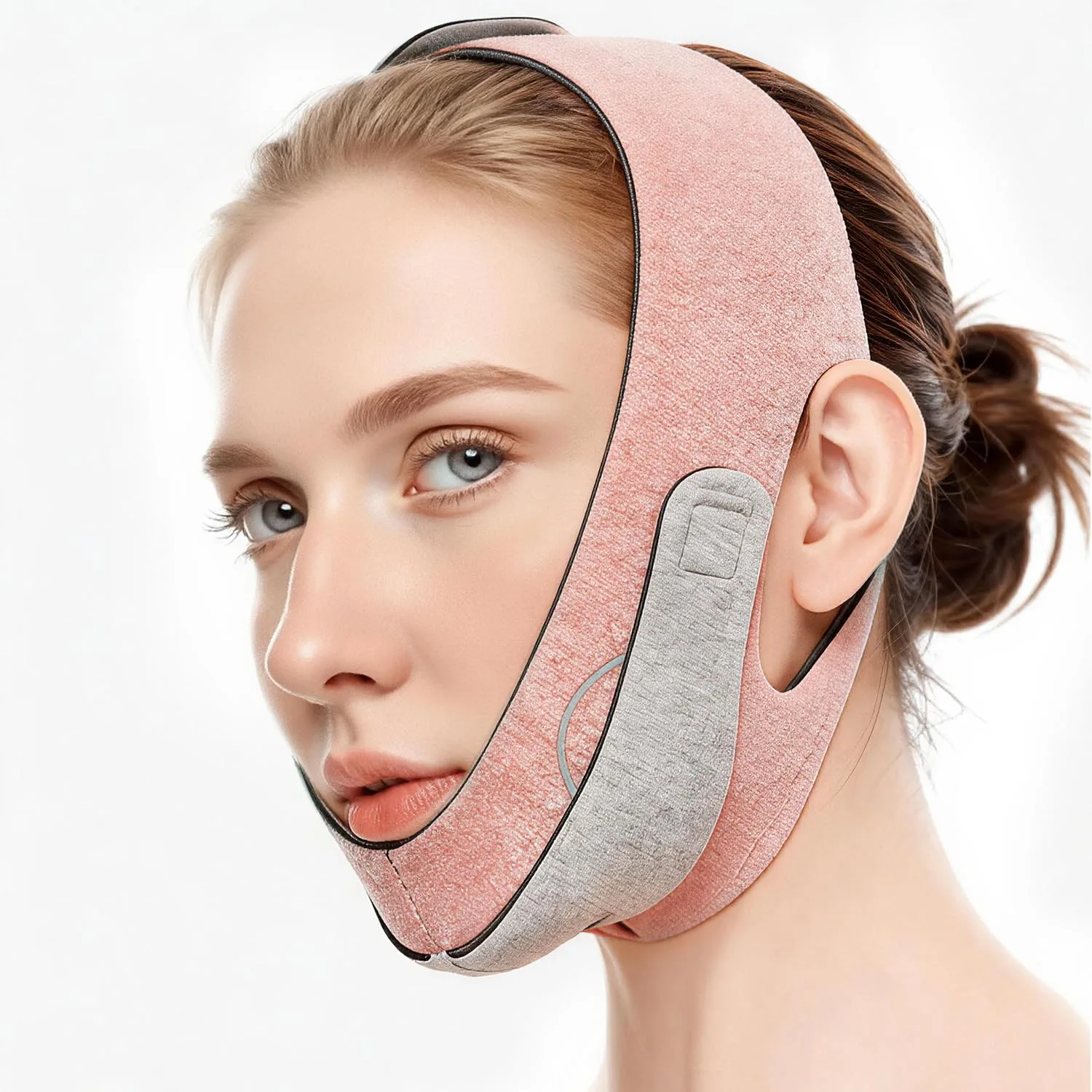 Graphene V Line Lifting Mask, Skin-Friendly & Breathable Double Chin Reducer, Adjustable Chin Strap for Sleeping with Highly Elastic Fabric, Chin Lifting Mask for Women Man
