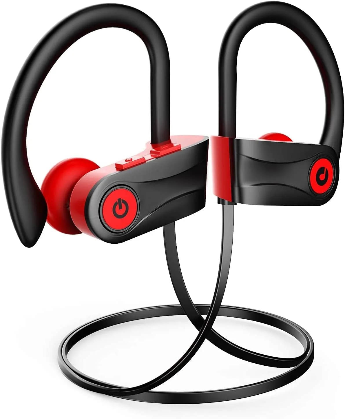 Otium Wireless Bluetooth 5.3 Sport Headphones Built-in Mic in Ear Running Headset with Earhooks 16 Hours Playtime