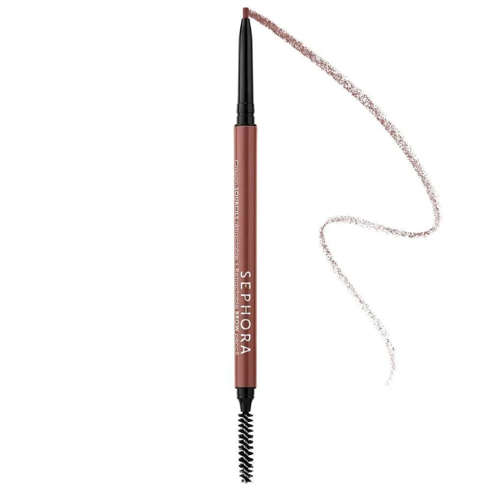 Lápiz de Cejas Retráctil - A Prueba de Agua - 11 Ebony dark gray-brown - 02 Nutmeg brown golden brown