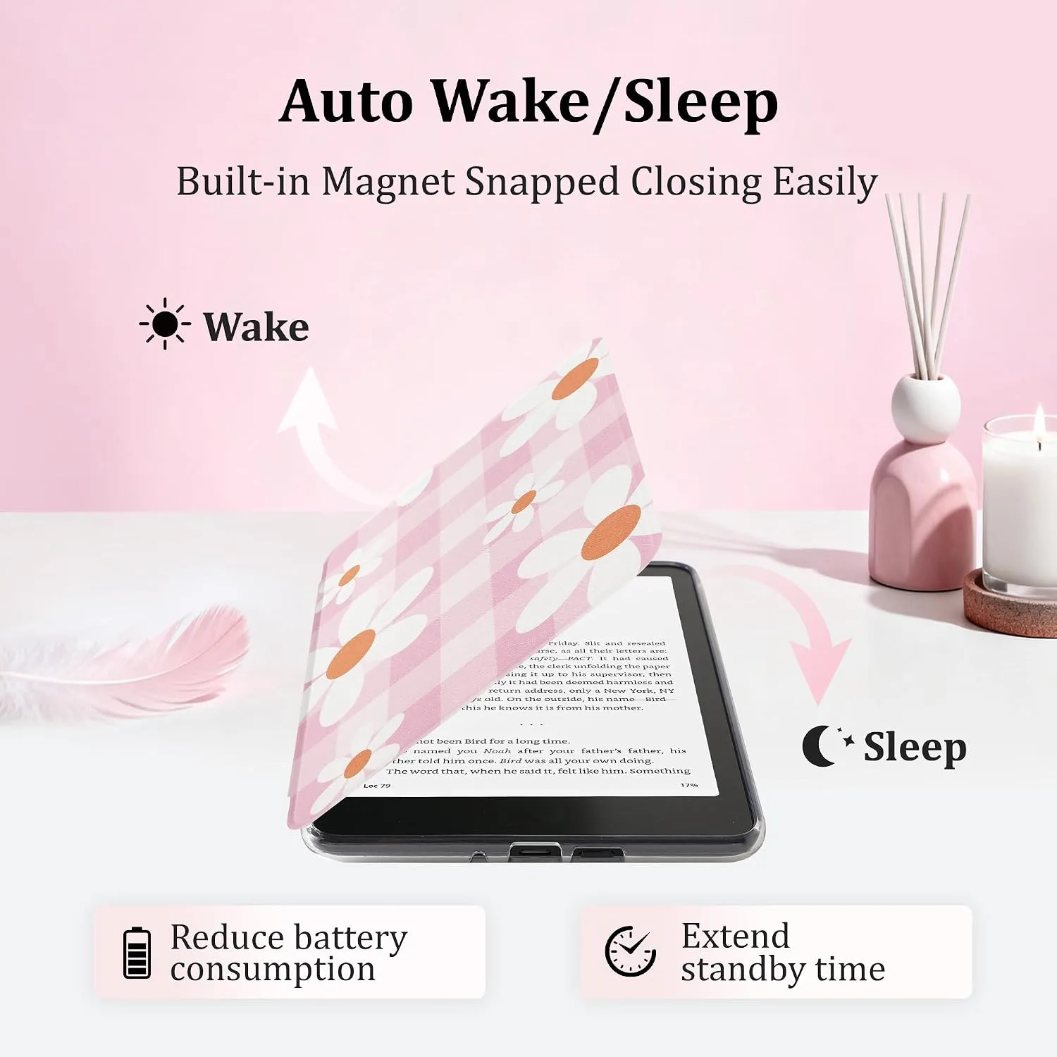 SESENSE Magnetic Case for 7'' Kindle Paperwhite 12th Gen 2024 & Colorsoft