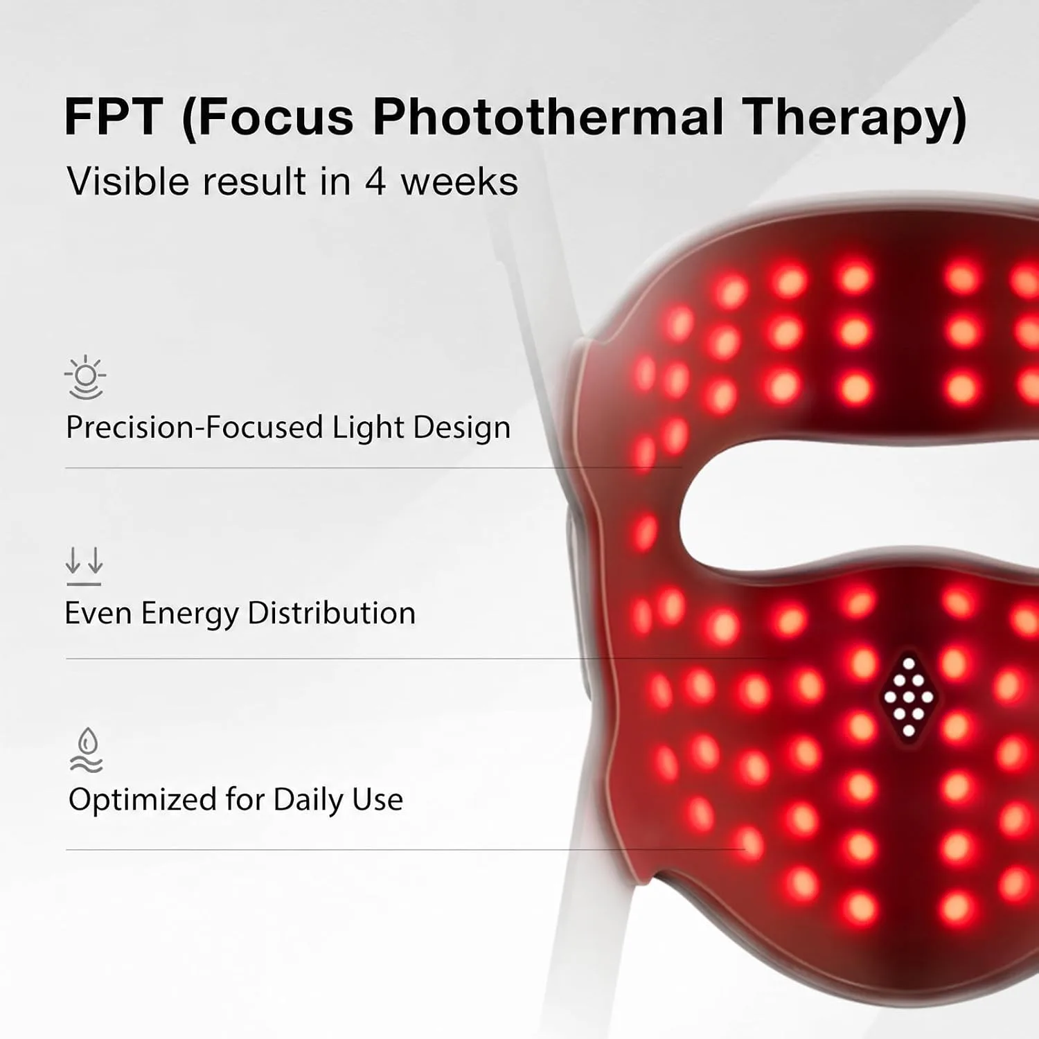 JOVS Red Light Therapy Mask for Face, LED Light Therapy Mask with 4D Laser
