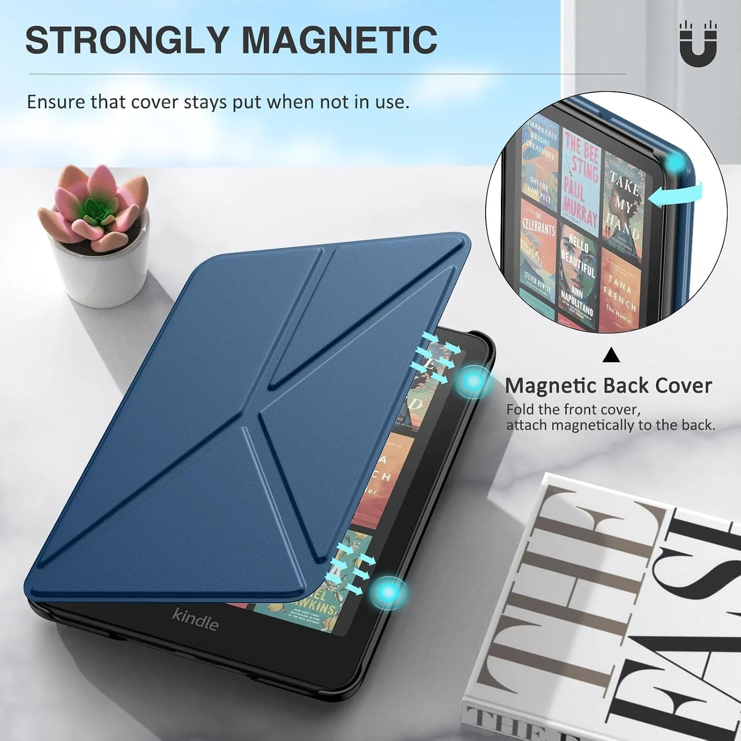 MoKo Case for 7" Kindle Paperwhite 12th Generation 2025/2024, Dark Sea Blue