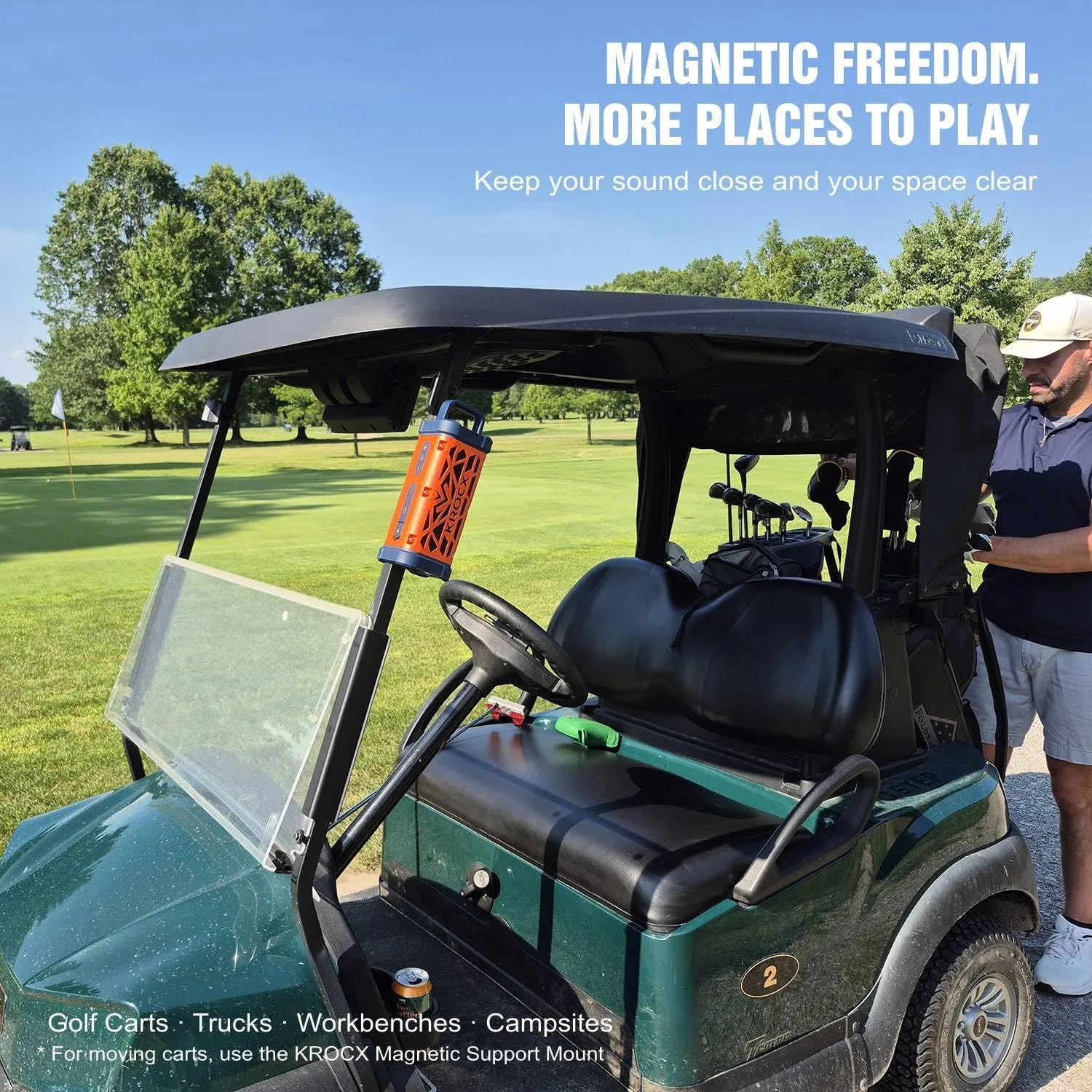 TRAVOR Magnetic Bluetooth Speaker Waterproof for Fishing & Tailgating