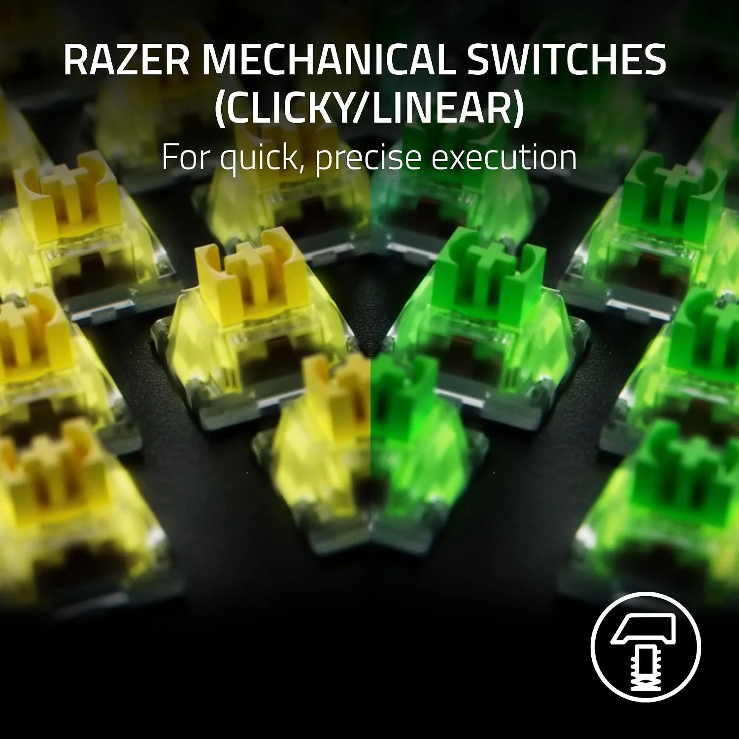 Razer BlackWidow V4 X Mechanical Gaming Keyboard, Yellow Switches, Black