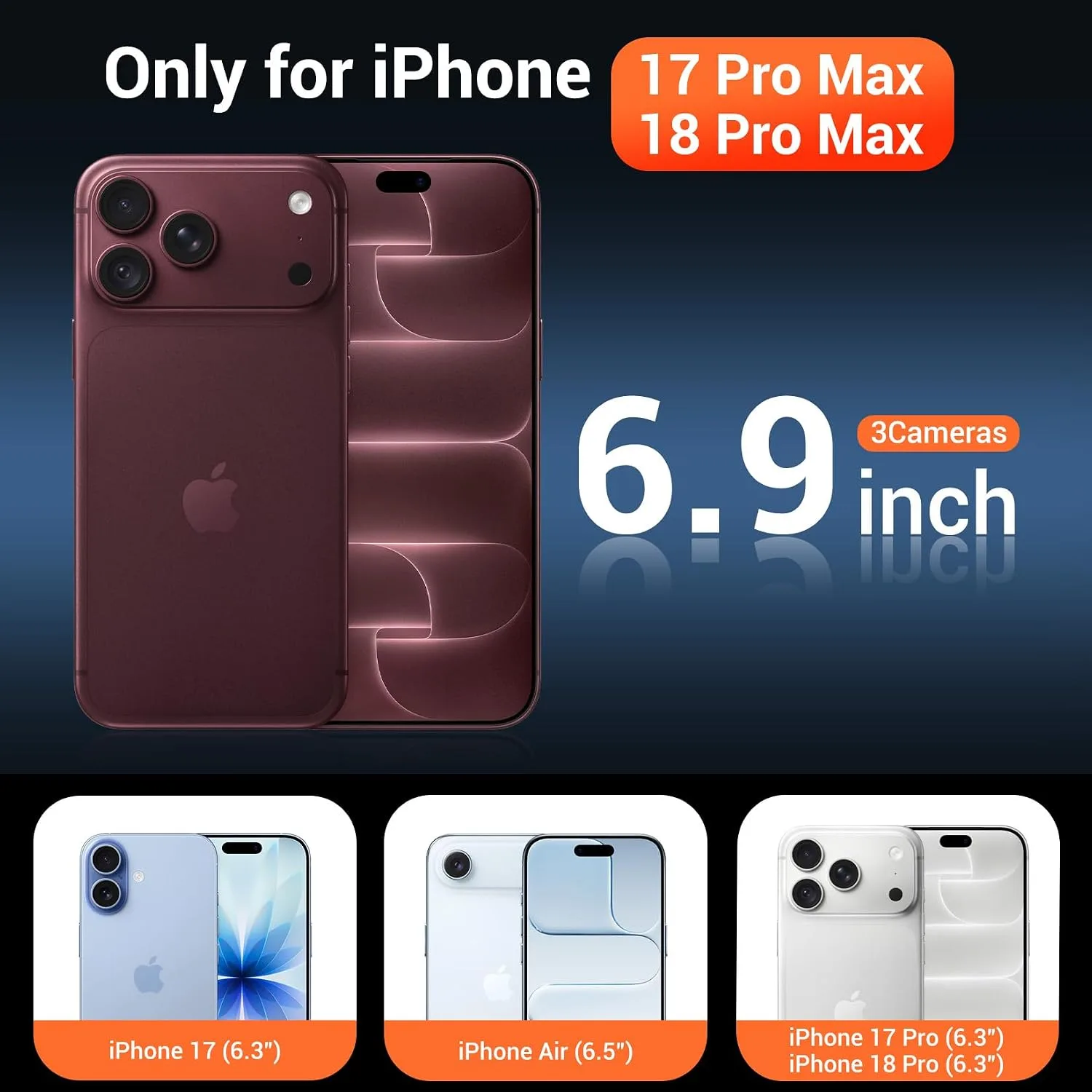 Temdan for iPhone 18 Pro-Max Case/iPhone 17 Pro Max Case