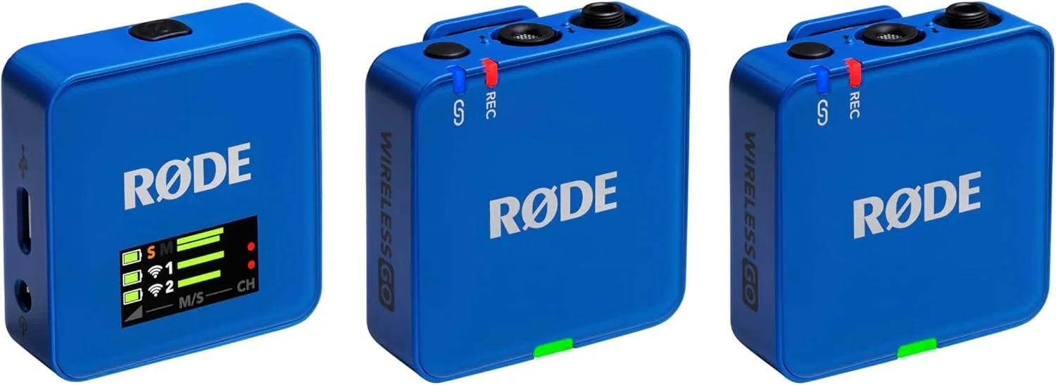 RØDE Wireless GO (Gen 3) Compact Wireless Microphone, 32-Bit Float, Cobalt