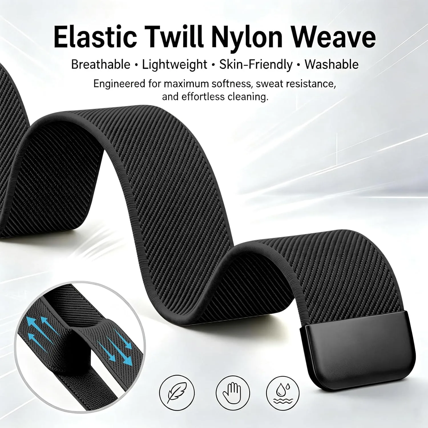 Magnetic Sport Nylon Band Compatible with Google Fitbit Air Active Band