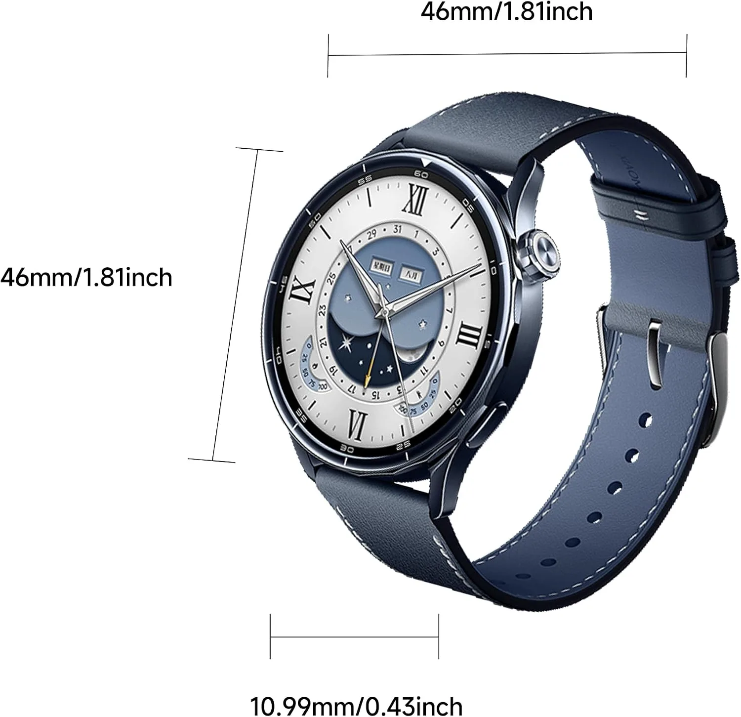Xiaomi Watch S5 46mm Smart Watch Blood Pressure Heart Rate Digital Blue