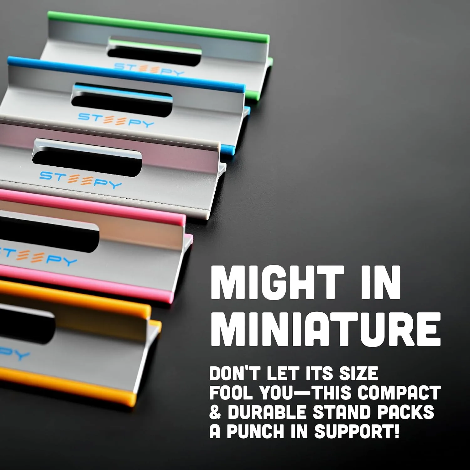 Steepy Portable Laptop Stand for Desk – Adjustable Height & Laptop Holder