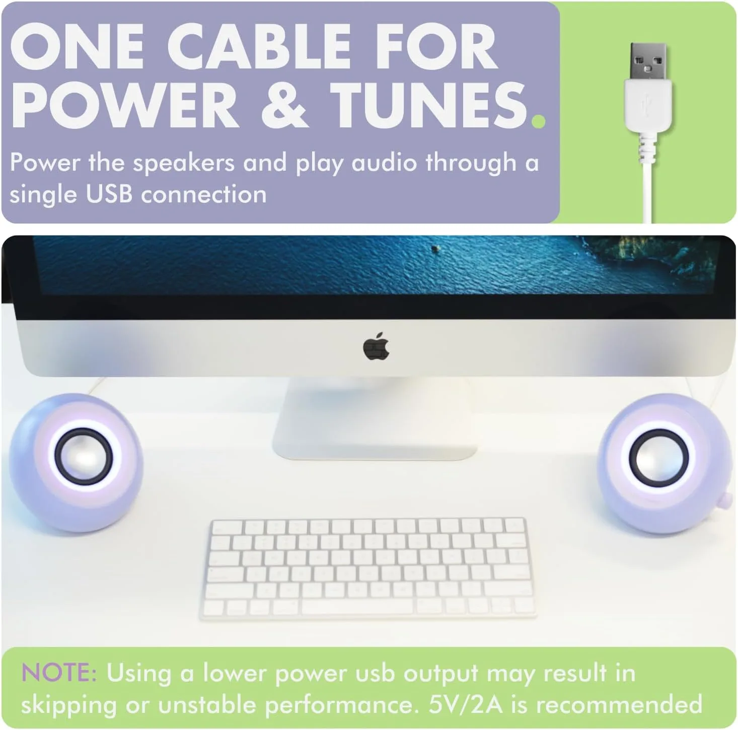 X9 Performance Purple Computer Speakers for Desktop PC with RGB Lighting, Bluetooth, USB, and AUX - Triple Mode Connection, Dual 2.25" Drivers for Work and Play - Bluetooth PC Speakers - Purple