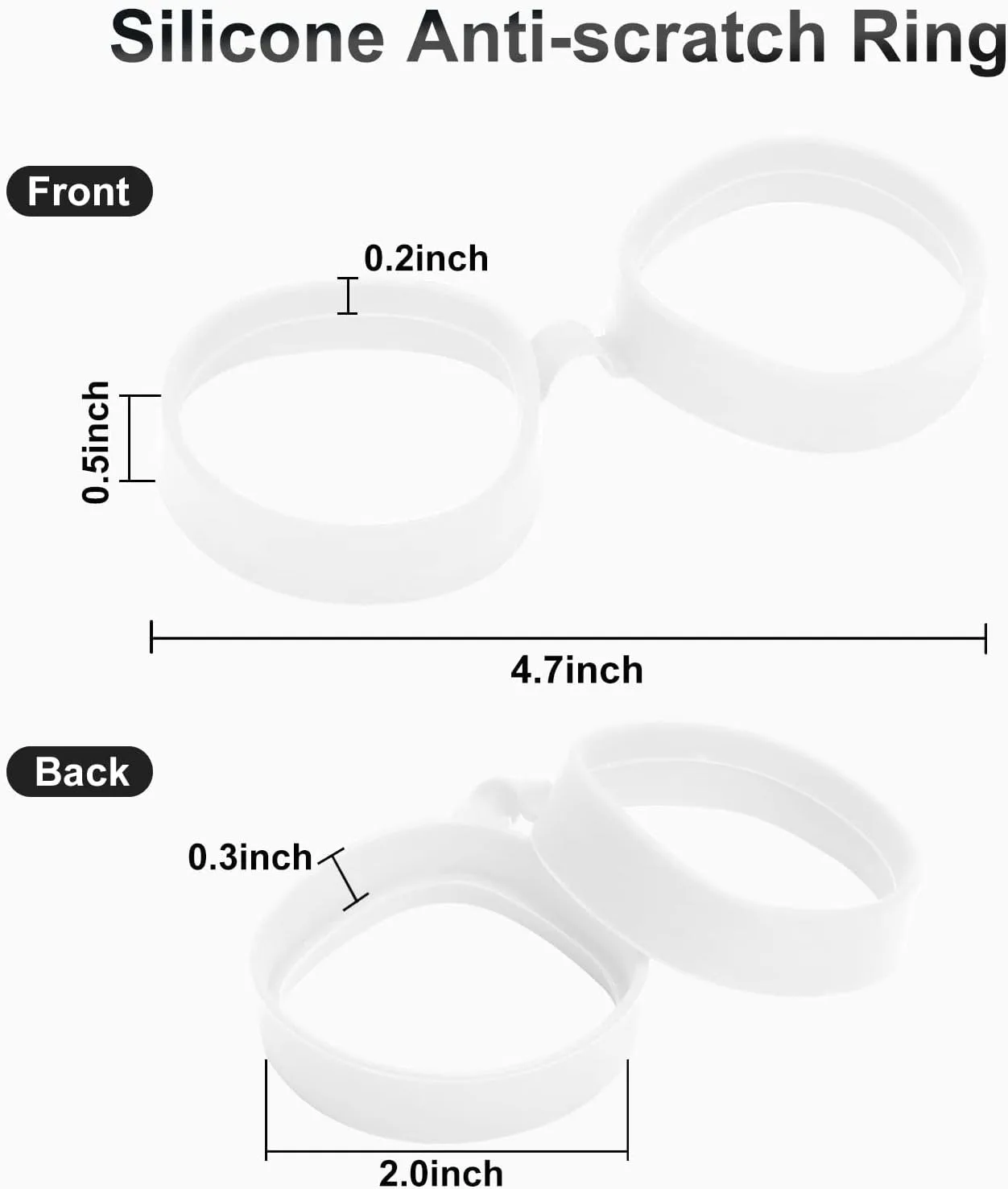 SUPERUS Lens Protector Compatible with Oculus/Meta Quest 2, Glasses Spacer - Anti-Scratch VR Accessories to Prevent Your Glasses from Scratching VR Lenses (White)