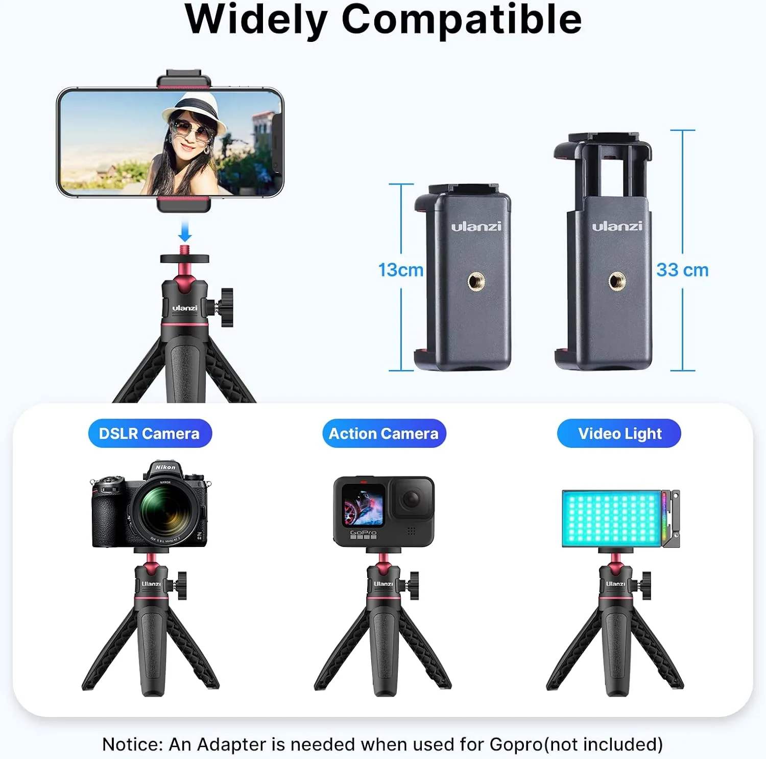 ULANZI MT-08 Mini Extension Pole Tripod for Phone Camera
