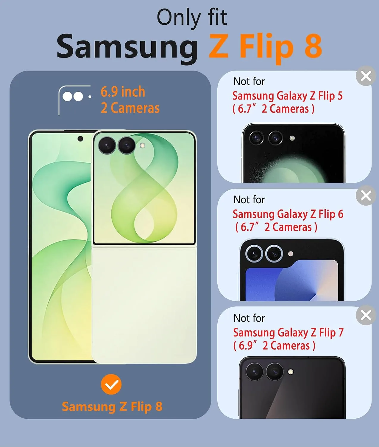 FNTCASE for Samsung Galaxy Z Flip 8 Case, Fit for Magsafe, Hinge Protection