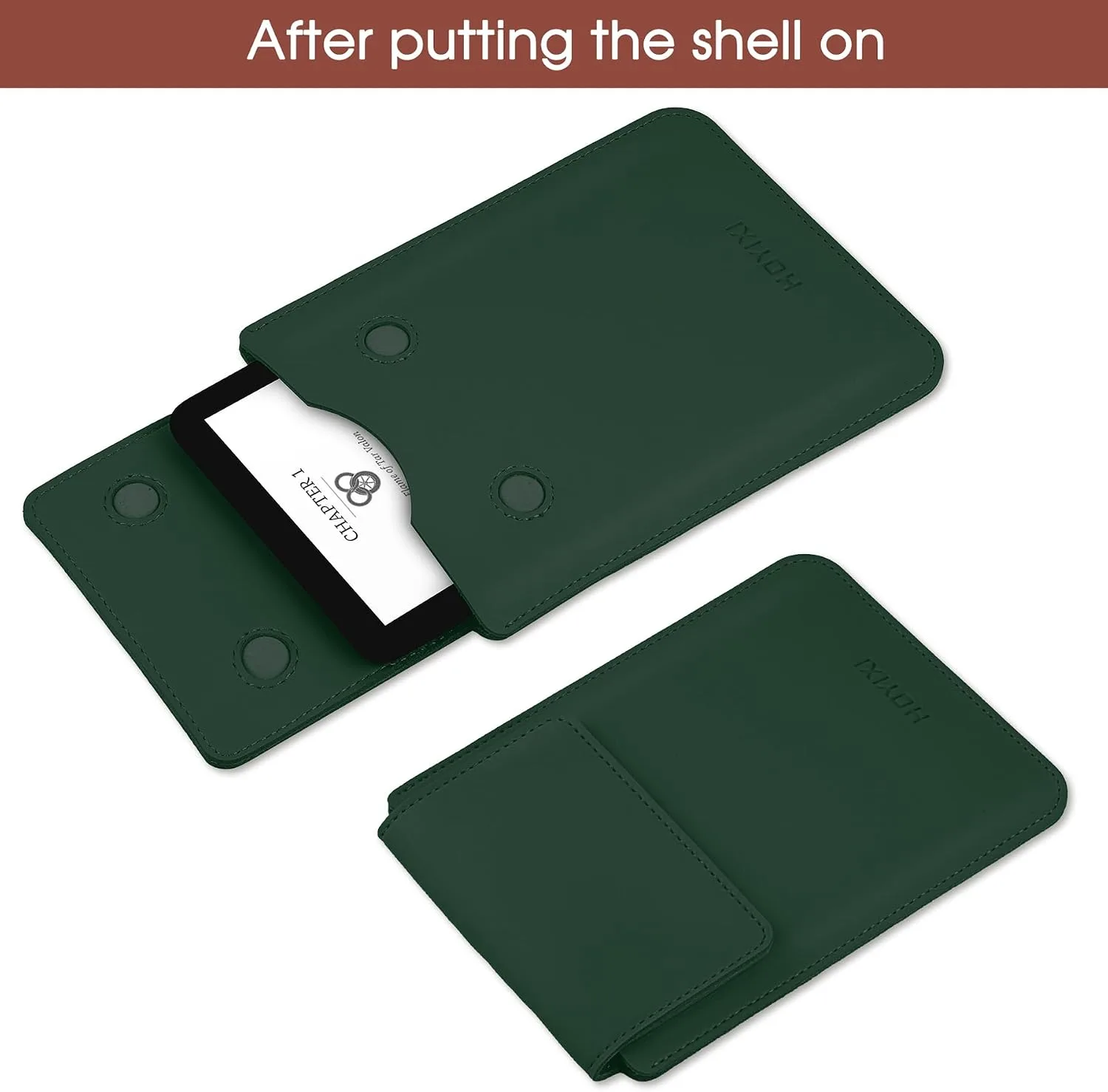 HoYiXi Universal Sleeve Case for 6.8",7" Paperwhite/Colorsoft/Signature Edition 2025 & 2021 Compatible 6.8" Kobo Clara HD/Pocketbook/Tolino Protective Case for 6.8'' 7'' ebook Reader, Dark Green
