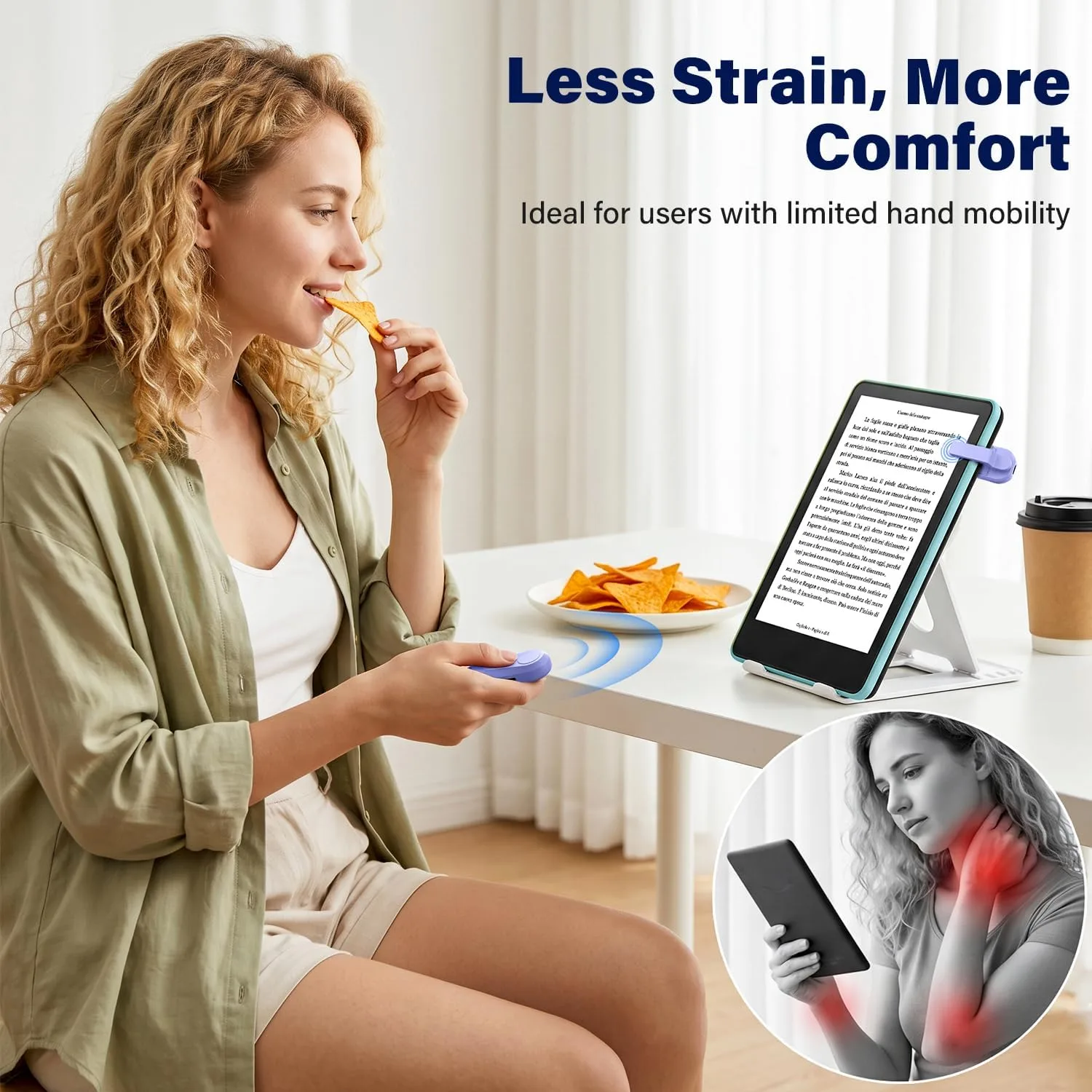 Page Turner for Kindle Remote Control for iPhone iPad Tablets eReaders