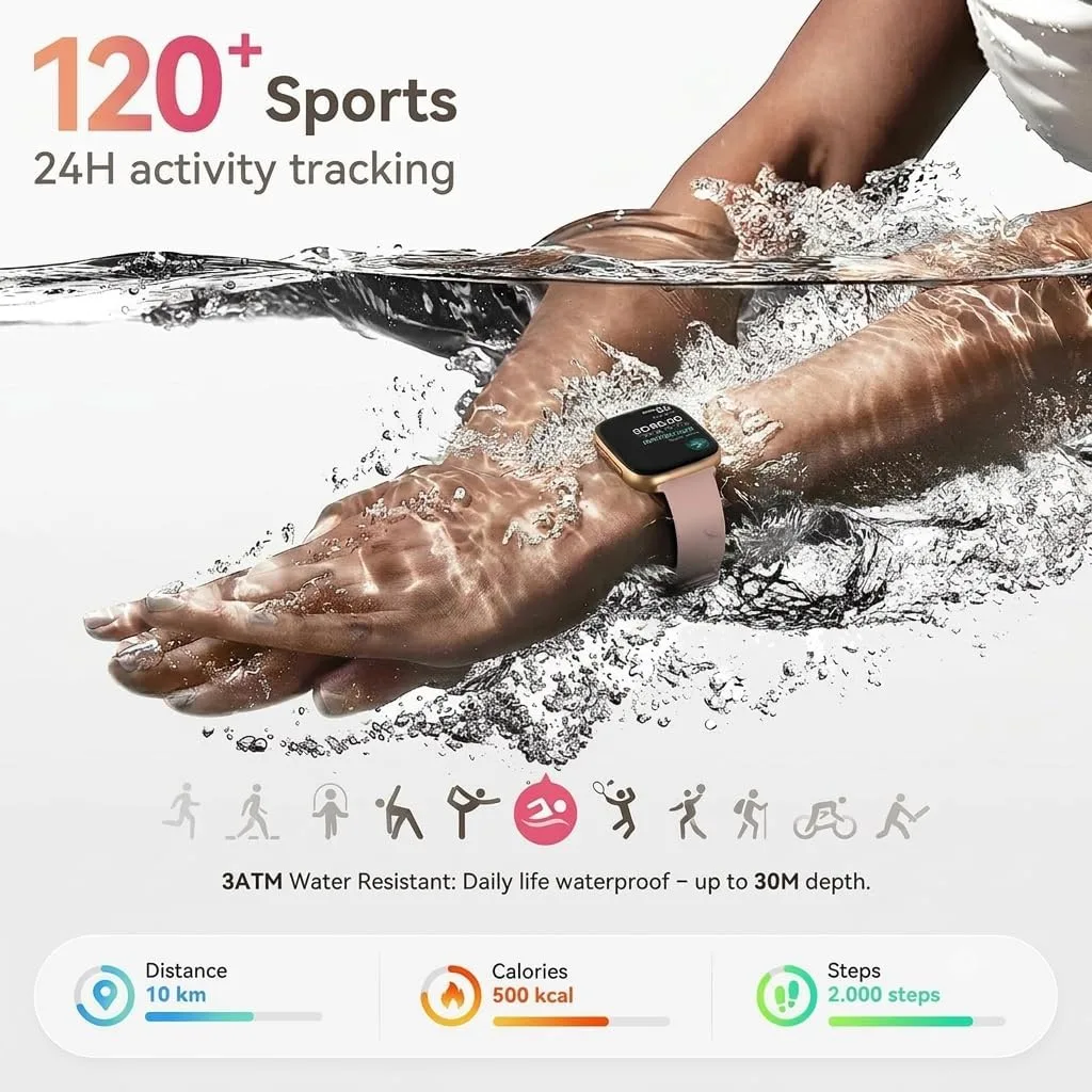 Smart Watch for Women, Answer/Make Call, 1.85" AMOLED Always-On Screen