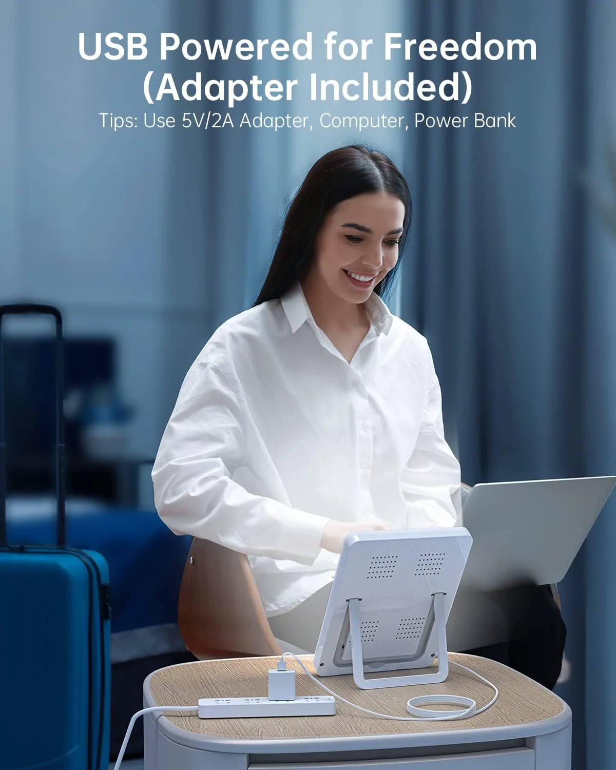 SUXIO Light Therapy Lamp - 10000 Lux Therapy Lights Lamp, 3 Timer & Mode Sunlight Lamp, Memory Function Daylight Lamp, Portable Light Box Therapy Use As Lift Mood, Happy Lamp for Home/Office/Travel