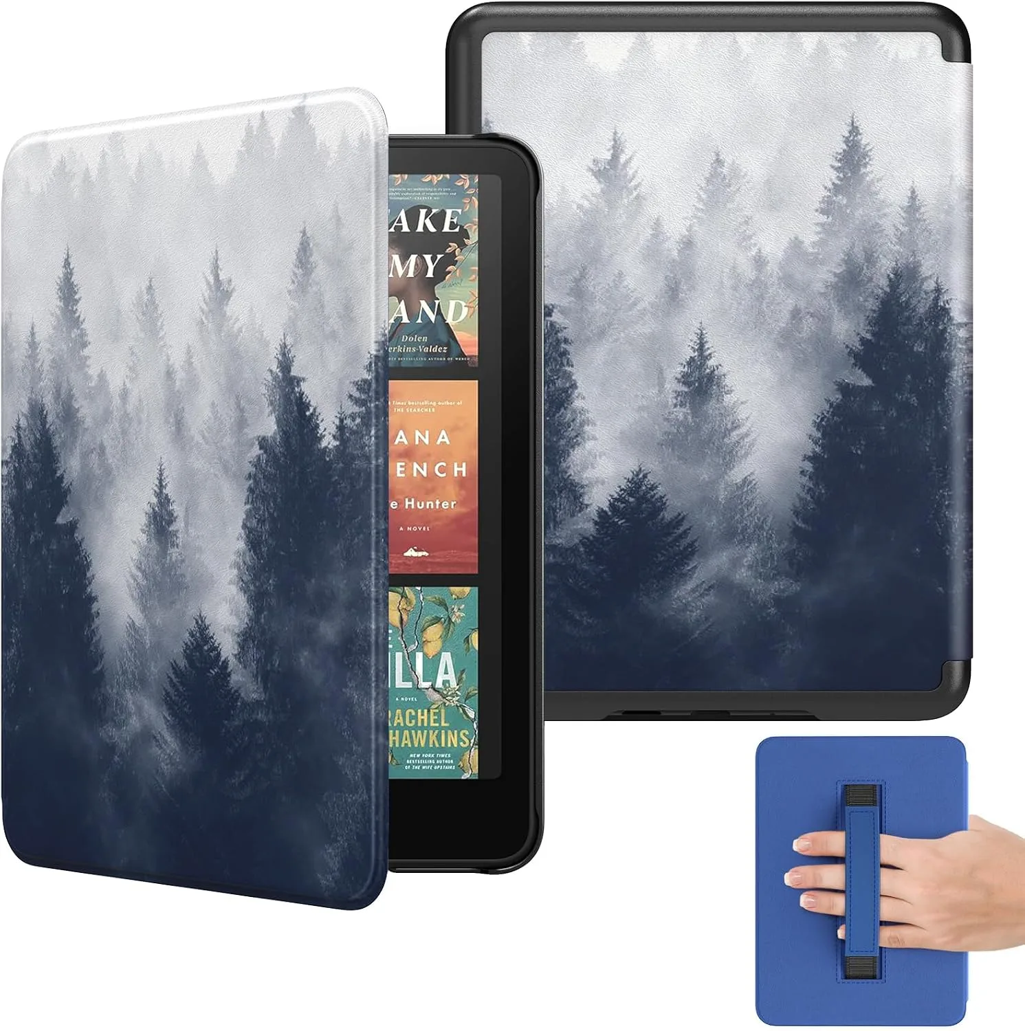 MoKo Case for 7" Kindle Paperwhite 12th Gen 2024 & Colorsoft, Gray Forest