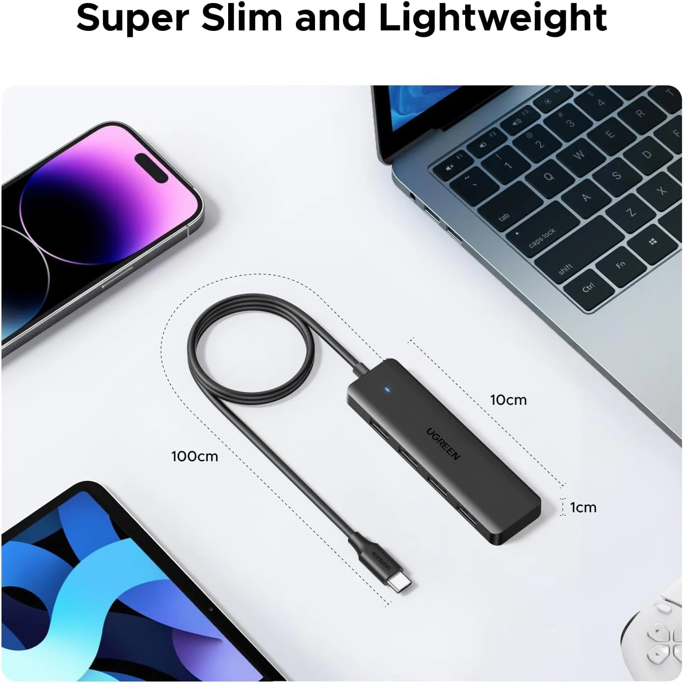 UGREEN USB C Hub, 4 Ports USB A Splitter Ultra-Slim USB Expander, 3.3 ft