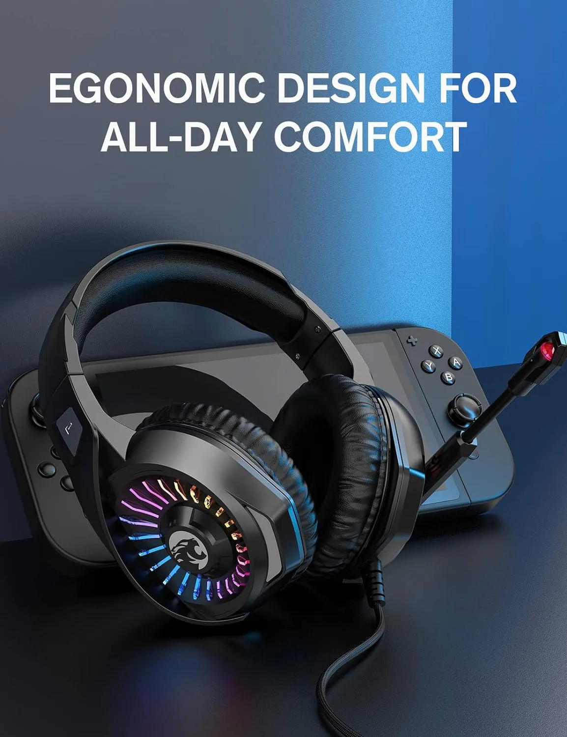 ZIUMIER Wired Gaming Headset for PC, PS5, PS4, Xbox Series X|S