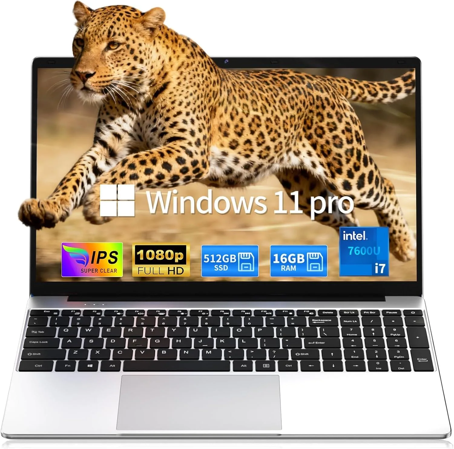 2026 15.6" Traditional Laptop Computer, Core i7 7600U 3.9GHz, 16GB RAM 512GB SSD, FHD IPS Display, Win 11 Pro with Office 365, Type-C Charging, Backlit Keyboard, 3.5lbs