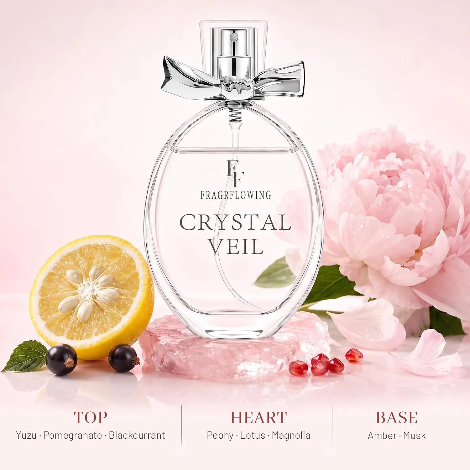 Perfume for Women, Alcohol-Free Long Lasting Floral Fruity Scent, 1.7 Fl Oz