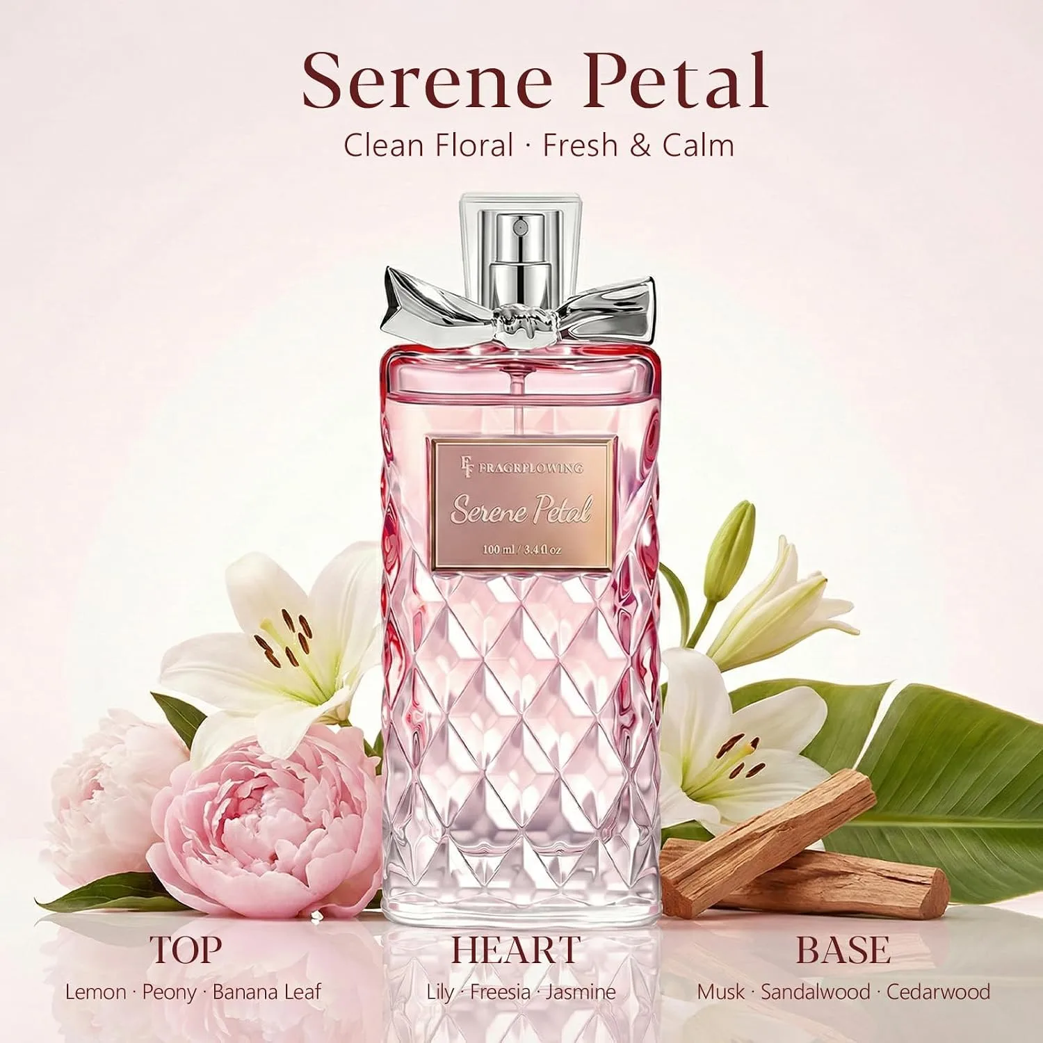 Perfume for Women, Alcohol-Free Long-Lasting Floral Fragrance, 3.4 fl oz