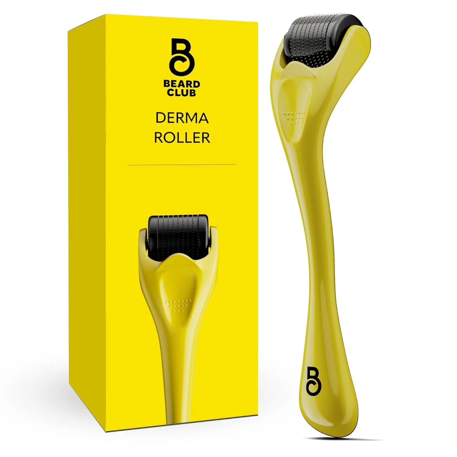 The Beard Club Derma Roller and Beard Growth Gummies Bundle - Mens Grooming Kit with 540 Titanium Microneedle Face Roller 0.25 mm and Biotin Vitamin Gummy Supplement for Facial Hair