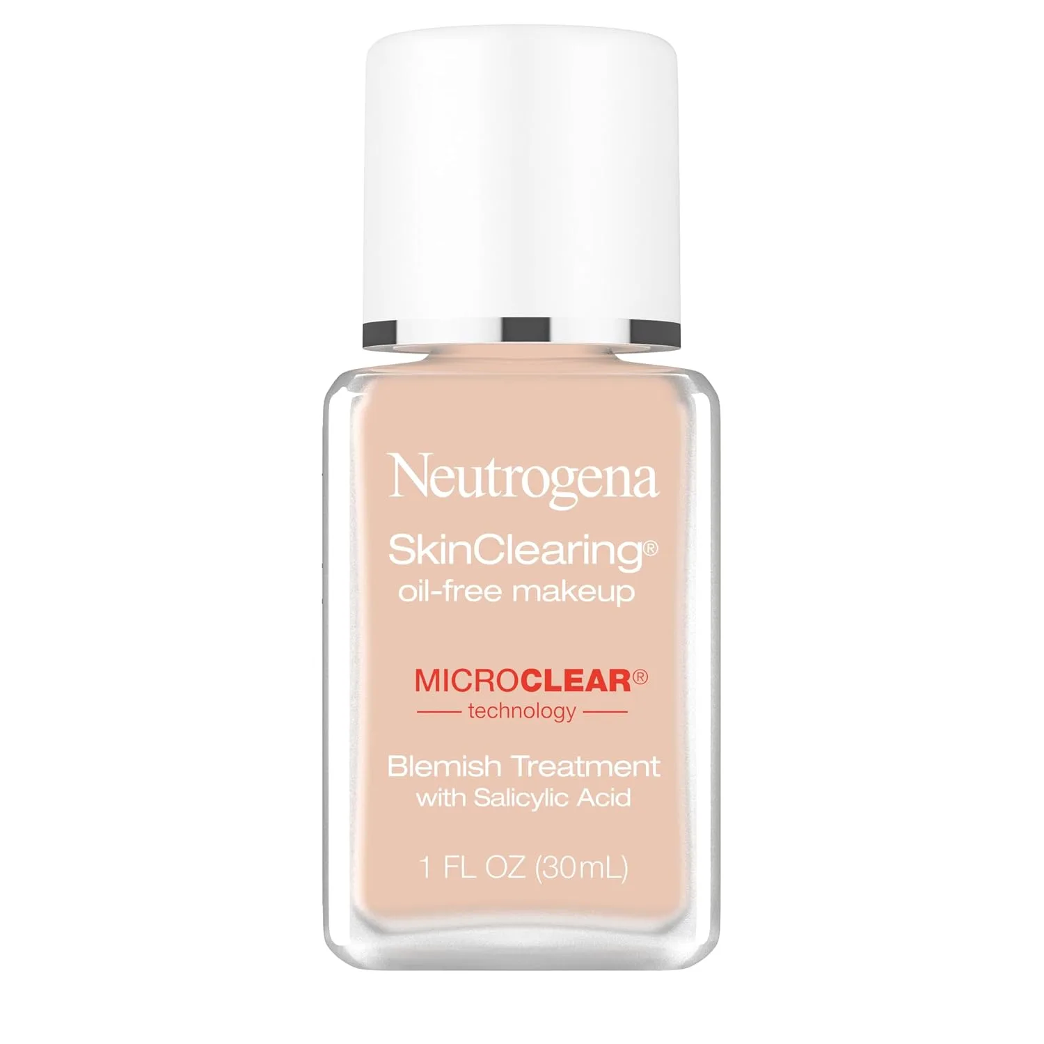 Neutrogena SkinClearing Liquid Foundation, 50 Soft Beige, 1 fl oz