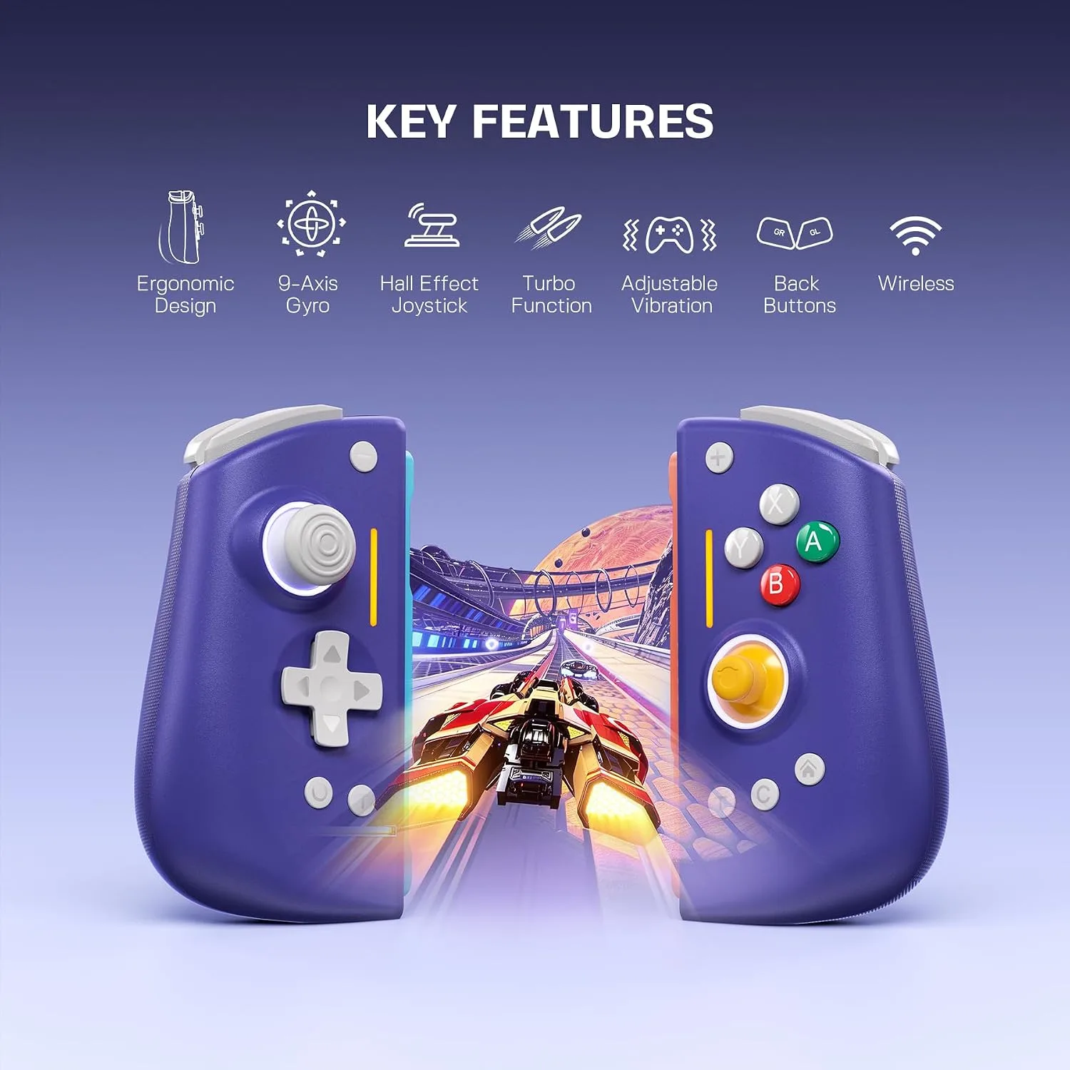NYXI Hyperion 3 Switch 2 Controller–World's First Third-Party Wireless Controller for Switch 2, 9-Axis Gyro, Hall Effect Joystick, Full Mechanical Buttons, Dual Back Buttons & Adjustable Vibration
