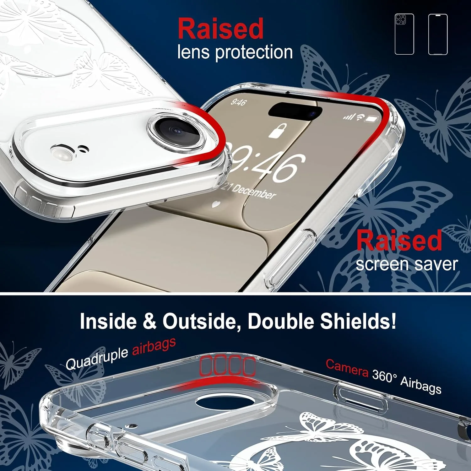 tharlet Magnetic for iPhone Air Case, Compatible with MagSafe Butterfly