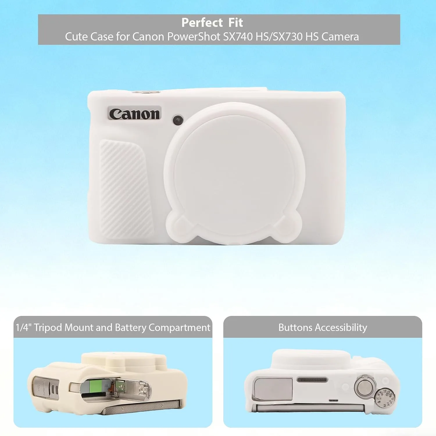 Case for Canon PowerShot SX740 HS, SX730 HS Camera - White
