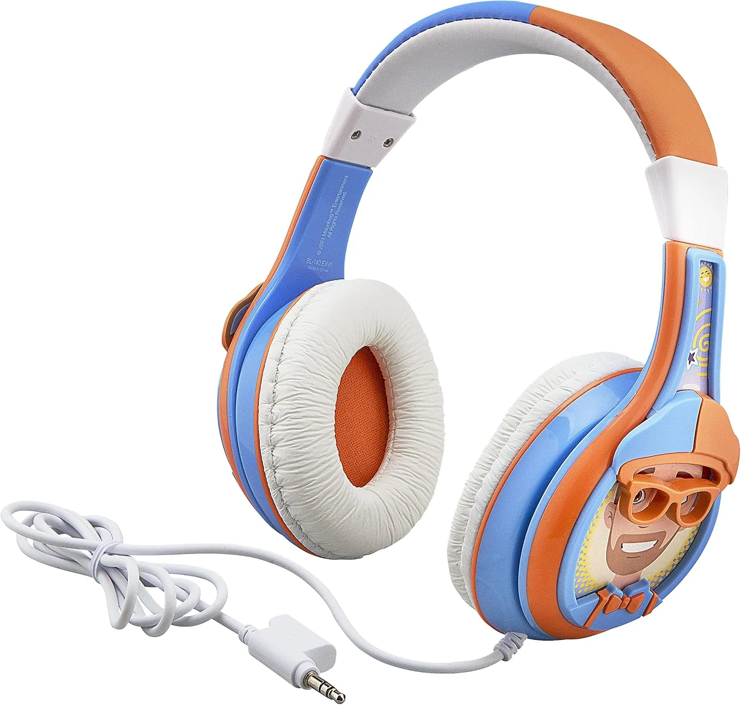 eKids Super Mario Kids Headphones, Adjustable Headband, Stereo Sound, 3.5Mm Jack, Wired Headphones for Kids, Tangle-Free, Volume Control, Childrens Headphones Over Ear for School Home, Travel