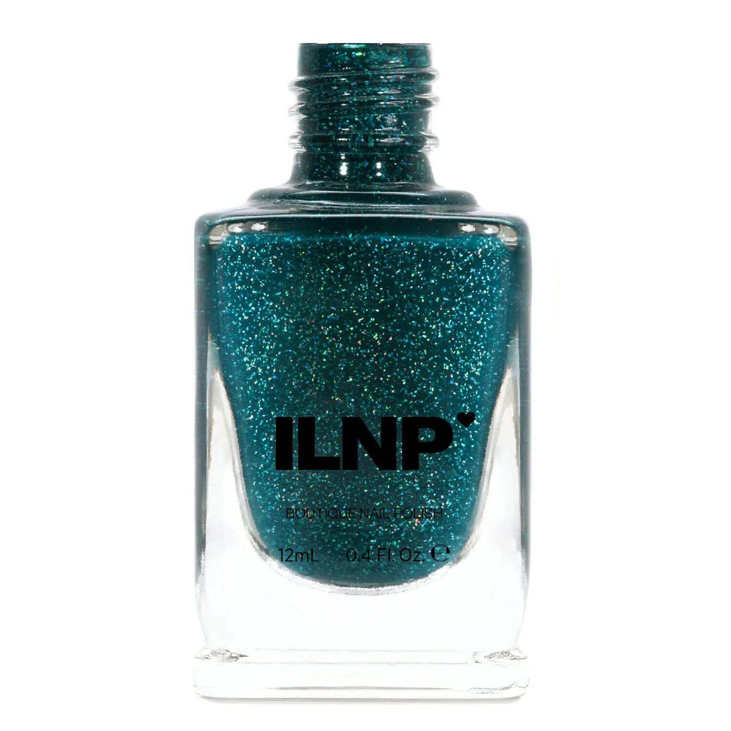 ILNP Cheers - Creamy Forest Blue-Green Holographic Nail Polish, Chip Resistant, 7-Free, Non-Toxic, Vegan, Cruelty Free, 12ml