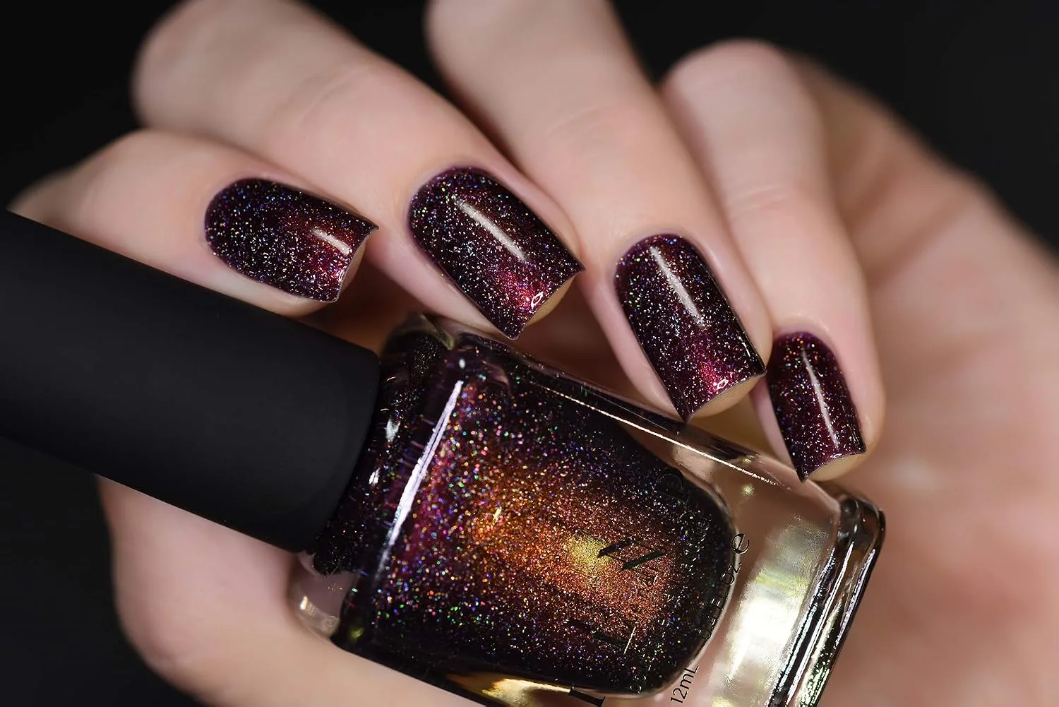 ILNP Bardot - Deep Mahogany Red Holographic Nail Polish