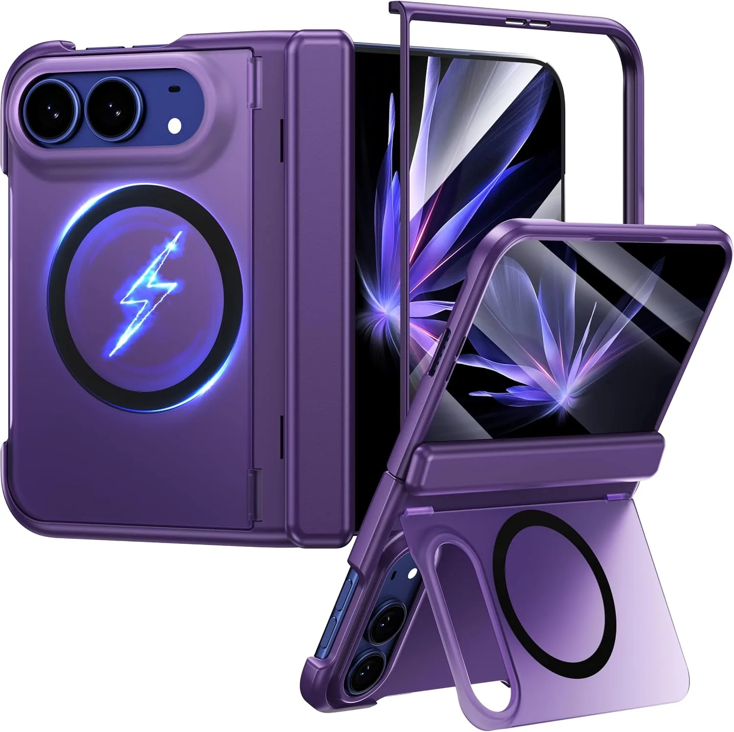 for iPhone Duo Case with Built-in Tempered Glass Screen Protector