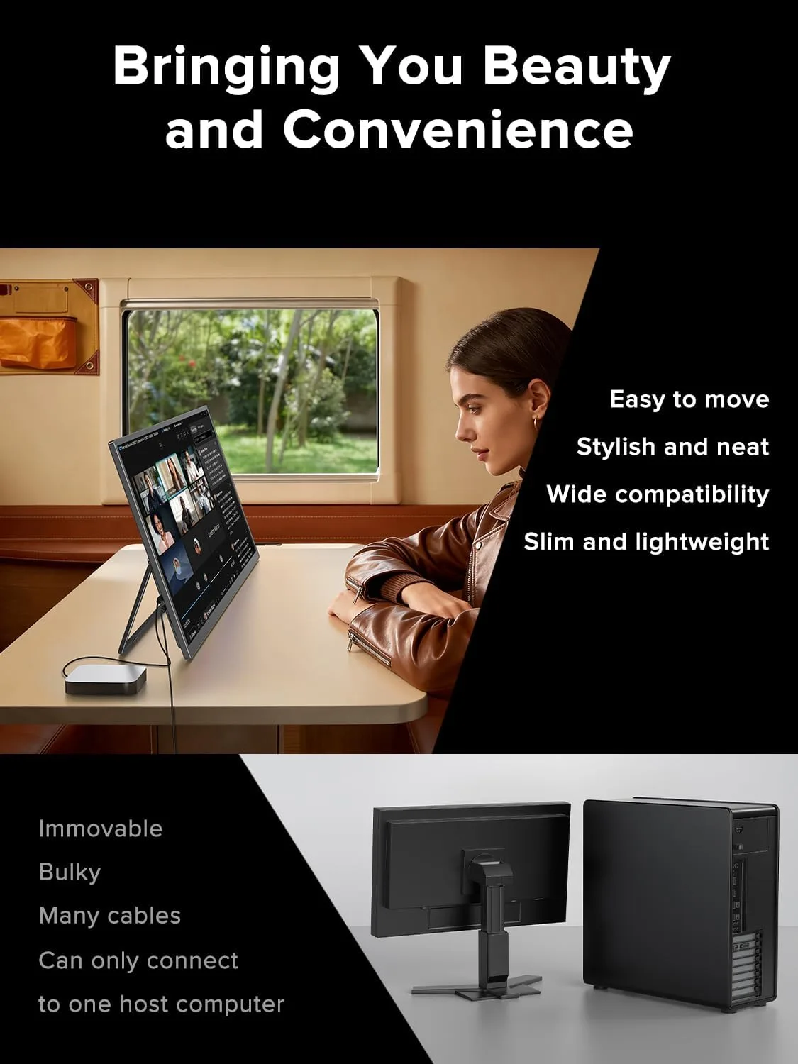 UPERFECT Portable Gaming Monitor 27”, Dual Mode 4K UHD 144Hz/FHD 288Hz