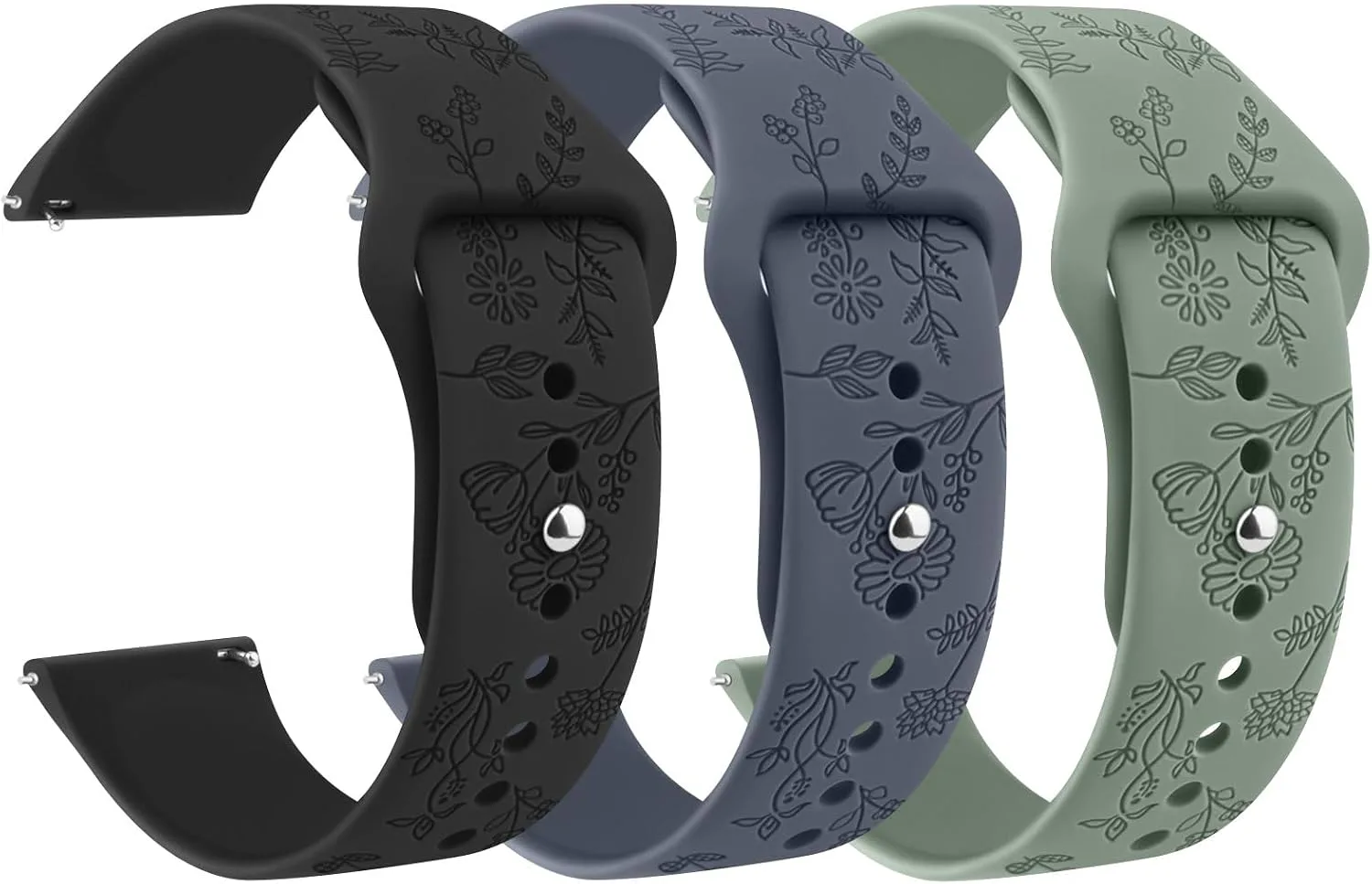 Correas para Smartwatch Meliya Veryfit 22mm silicona suave con diseño floral