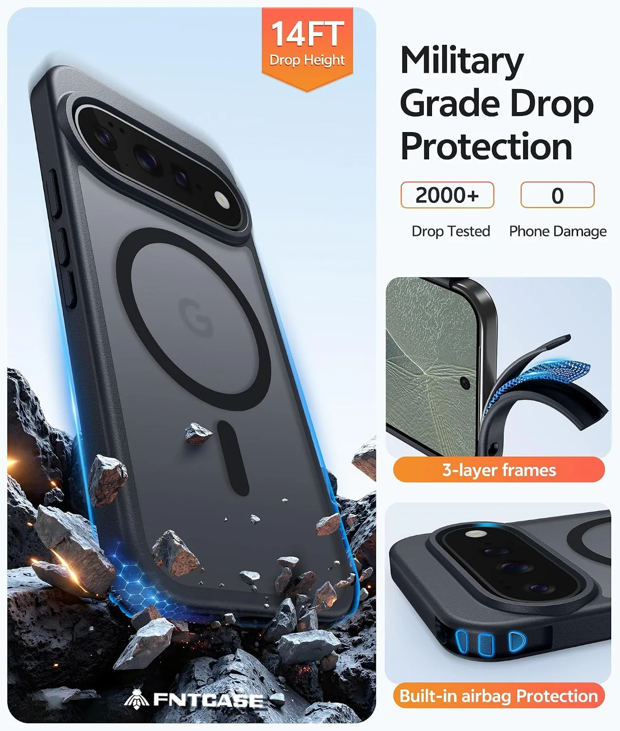 FNTCASE for Google Pixel 11 Pro XL Case, Fit for Magsafe, Screen Protector