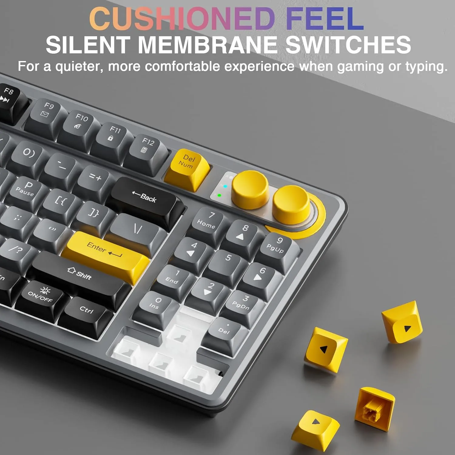 SOLAKAKA SK90 75% Wireless Gaming Keyboard with Media Knob & Number Pad