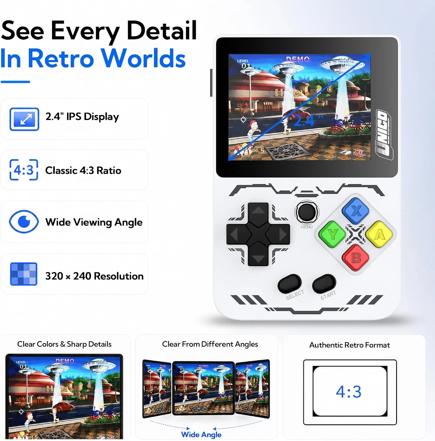 Retro Handheld Game Console for Adults, 245 Games, Pocket Size for Travel
